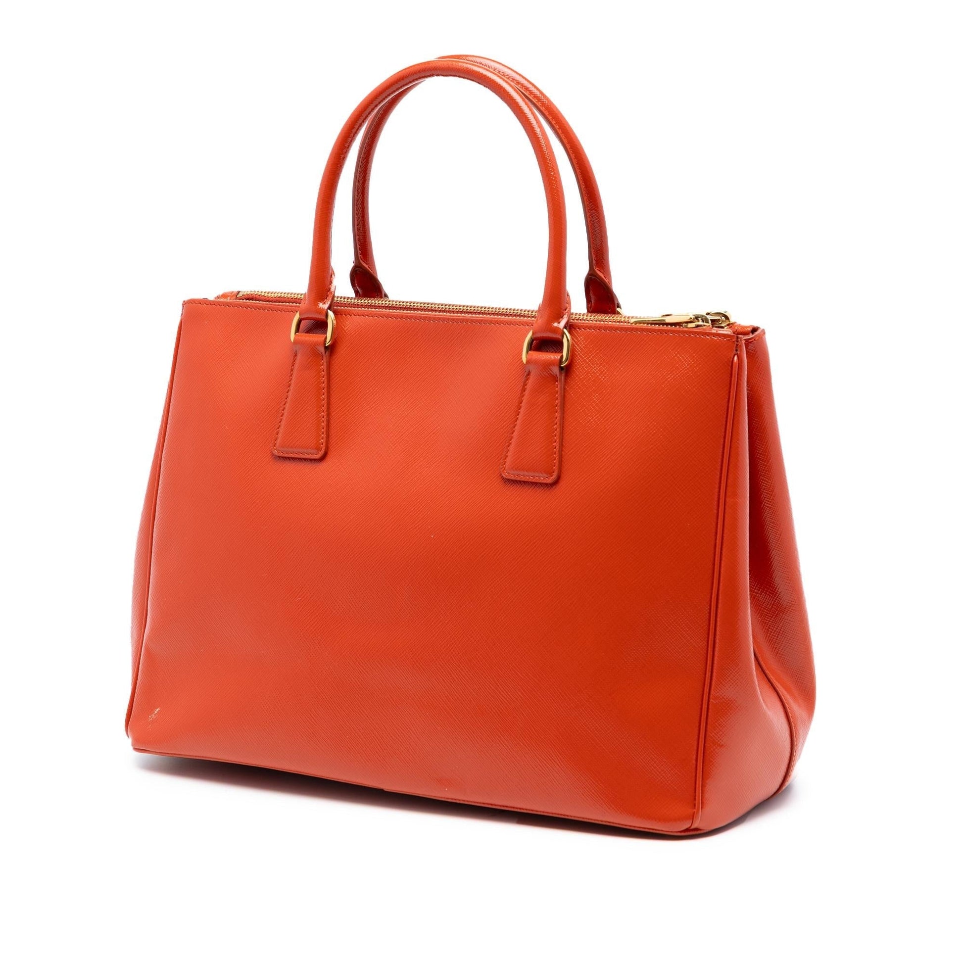 Prada Vernice Galleria Double Satchel Saffiano Medium Zip Satchel Bag Zip Satchel 2
