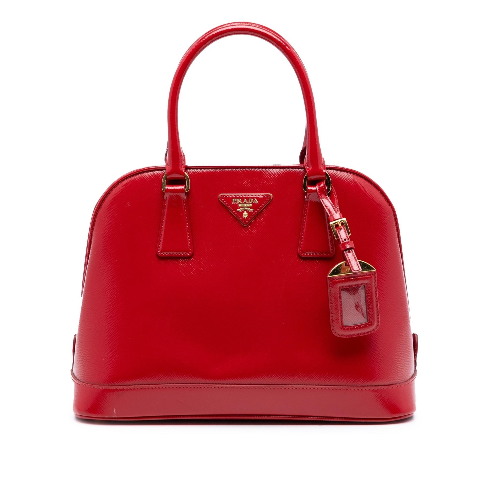 Prada Vernice Open Promenade Satchel Saffiano Medium Satchel Bag