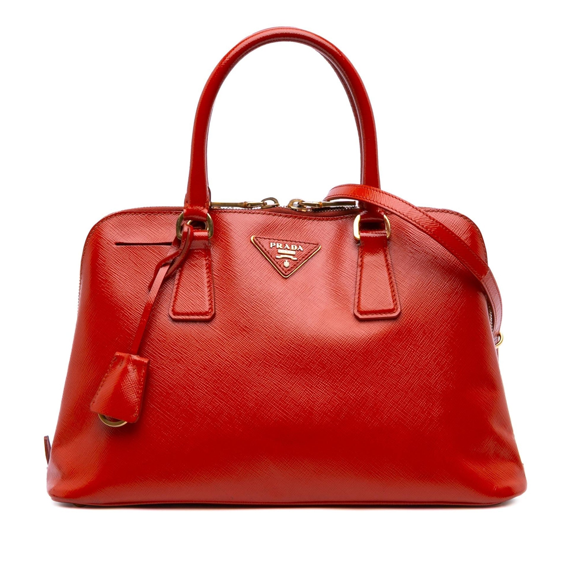 Prada Vernice Promenade Satchel Saffiano Medium Satchel Bag