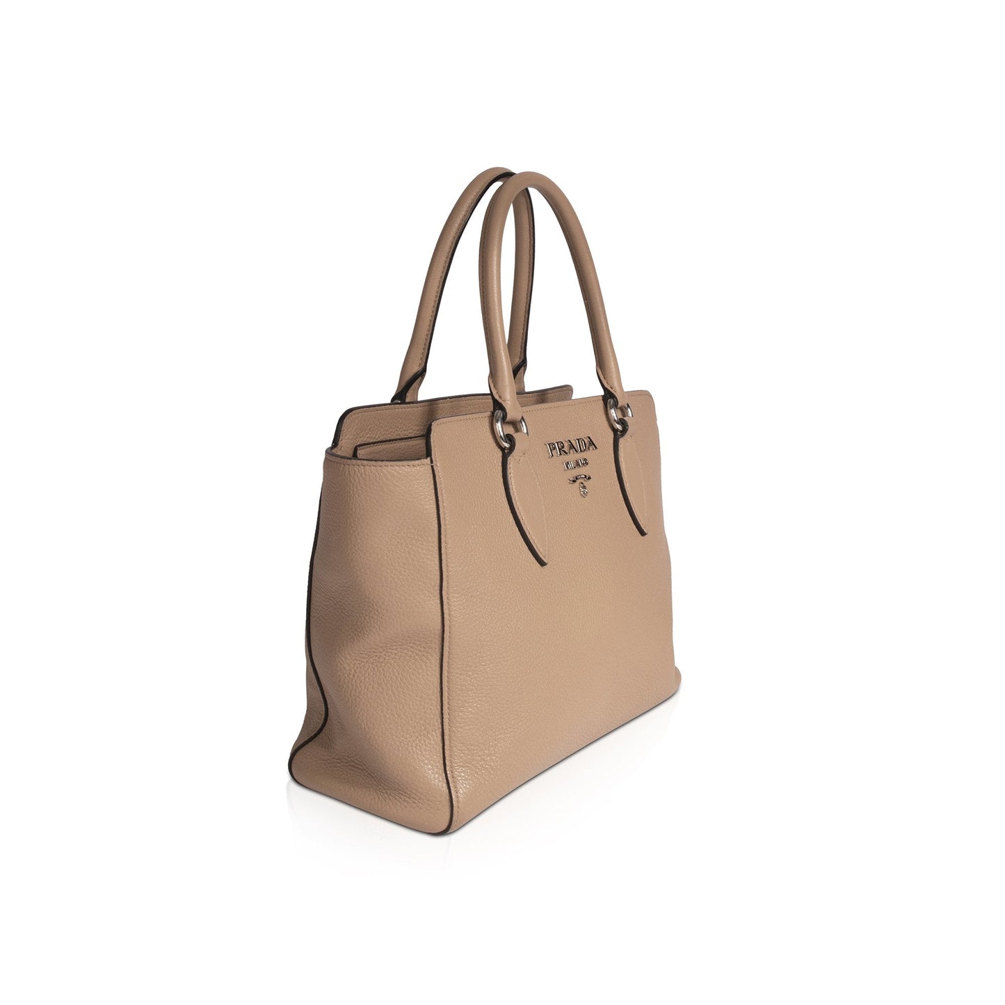 Prada Vitello Phenix Two Way Zip Tote Handbag Medium Tote Bag