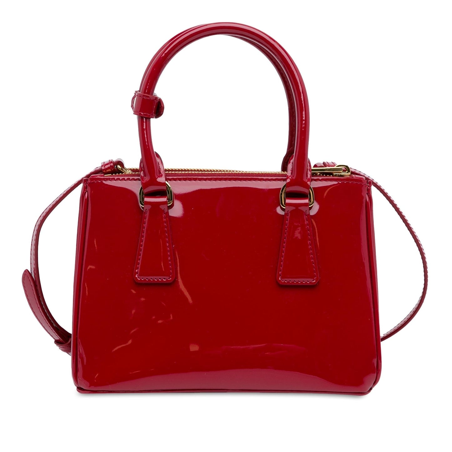 Prada Galleria Double Satchel Shg Prgtu5 Patent Mini Zip Satchel Bag