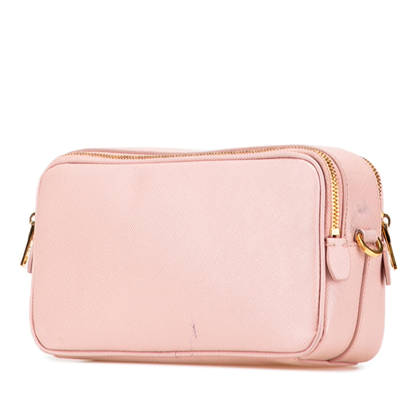 Prada Double Crossbody Saffiano Mini Zip Crossbody Bag