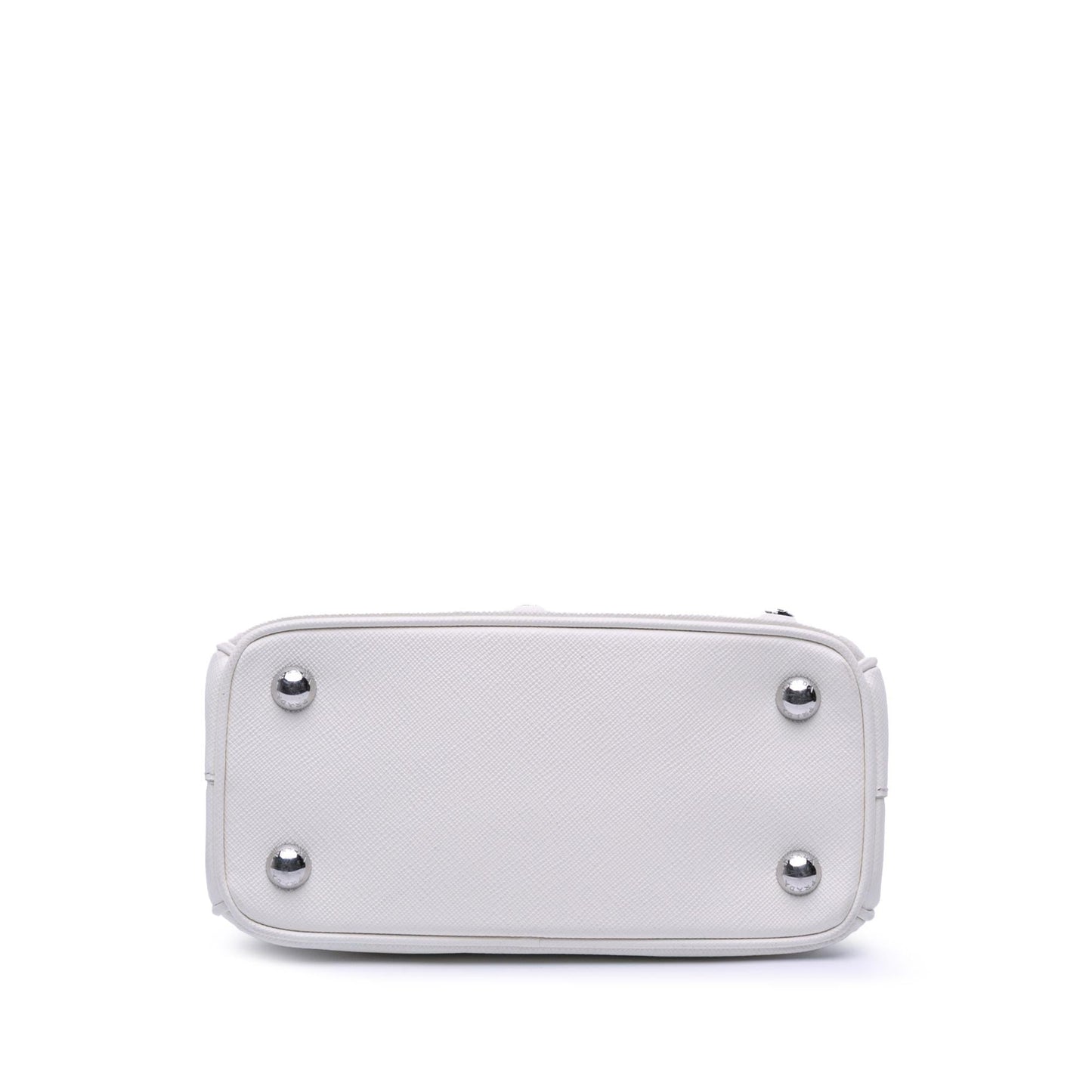 Prada Lux Crystal Embellished Galleria Double Satchel Bag Saffiano Mini Zip