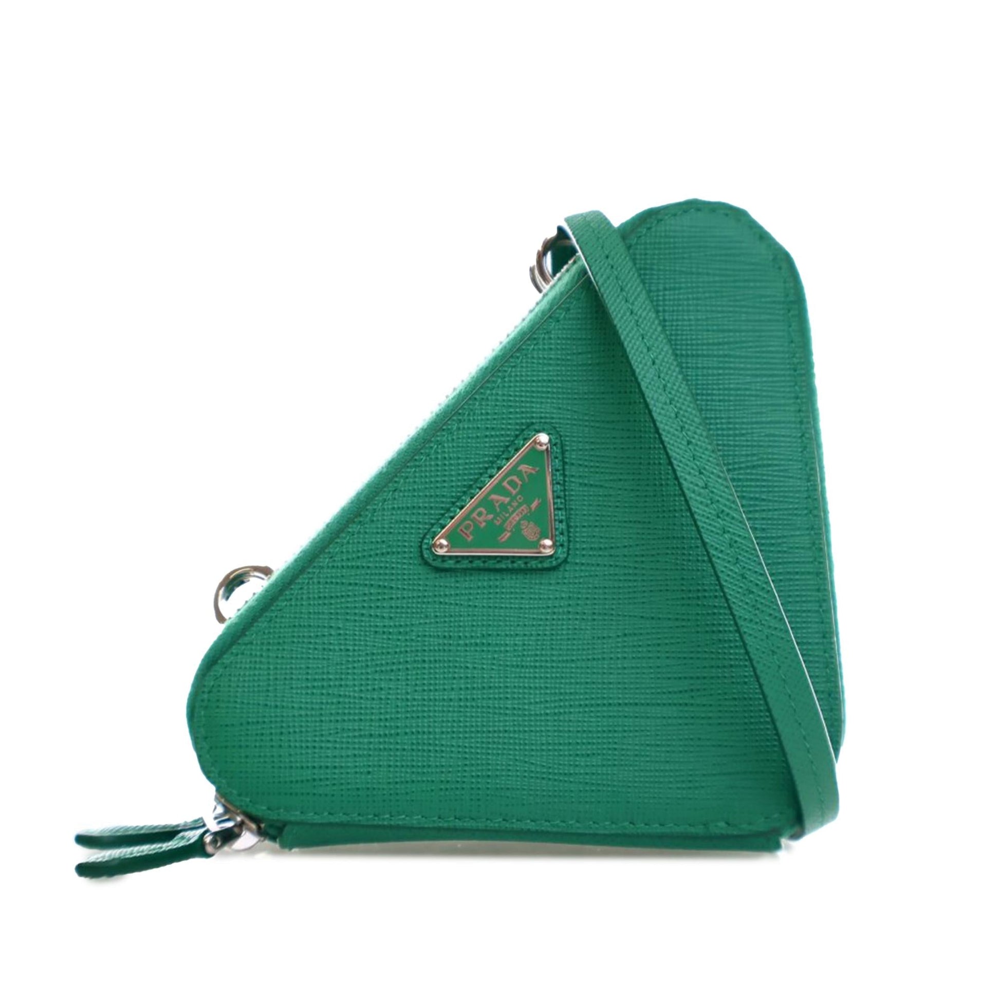 Prada Lux Double Triangle Satchel Saffiano Mini Satchel Bag
