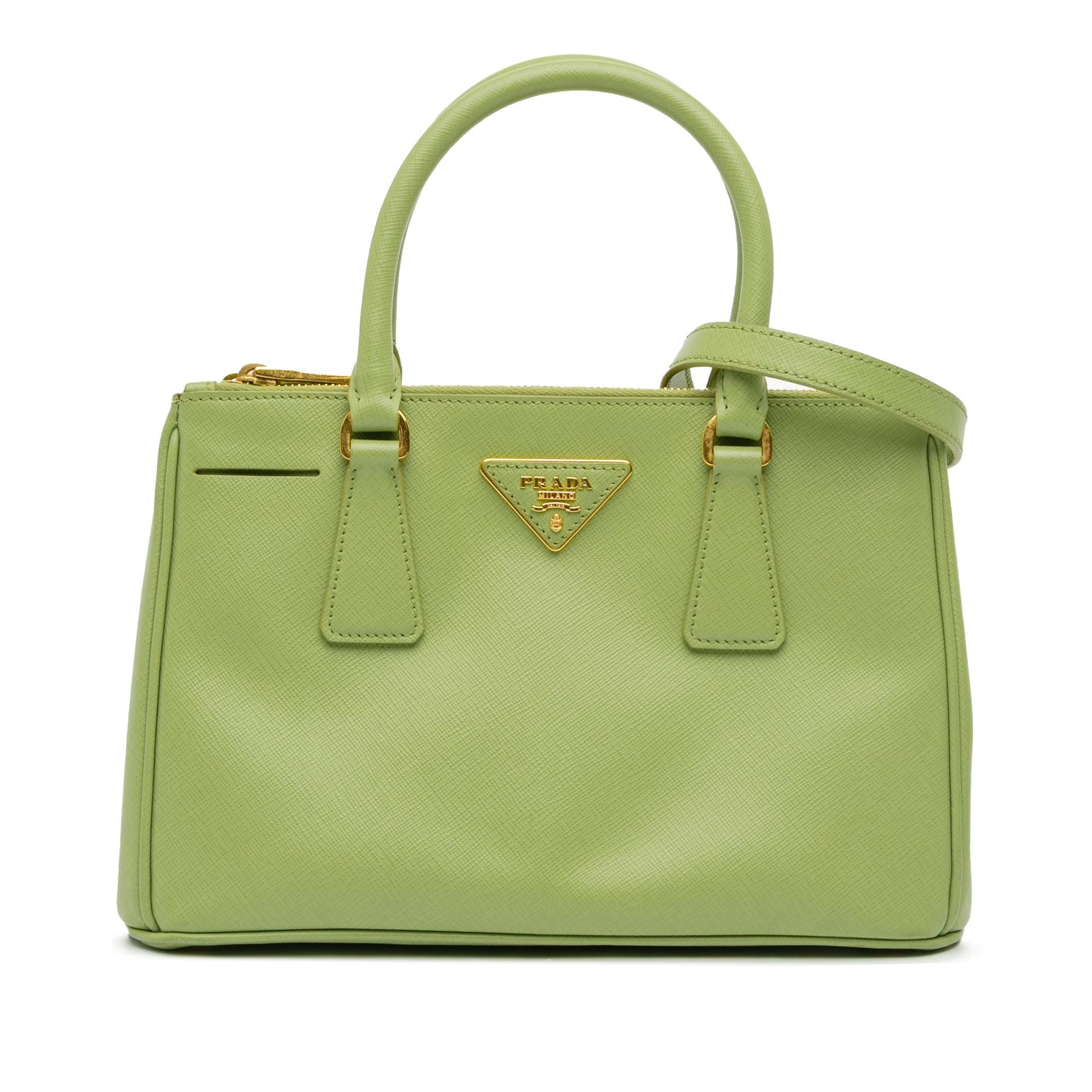 Prada Lux Galleria Double Satchel Saffiano Mini Zip Satchel Bag
