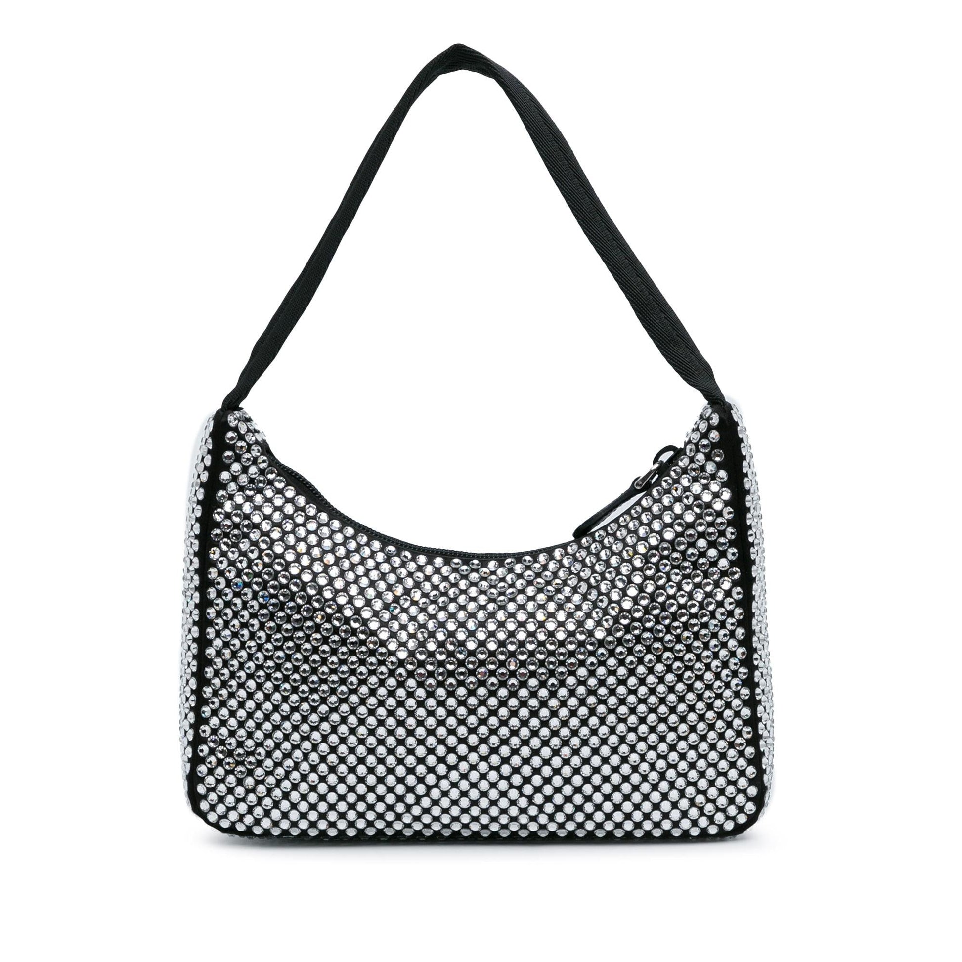 Prada Crystal Re Edition Shoulder Bag Shg K7N60B Satin Mini