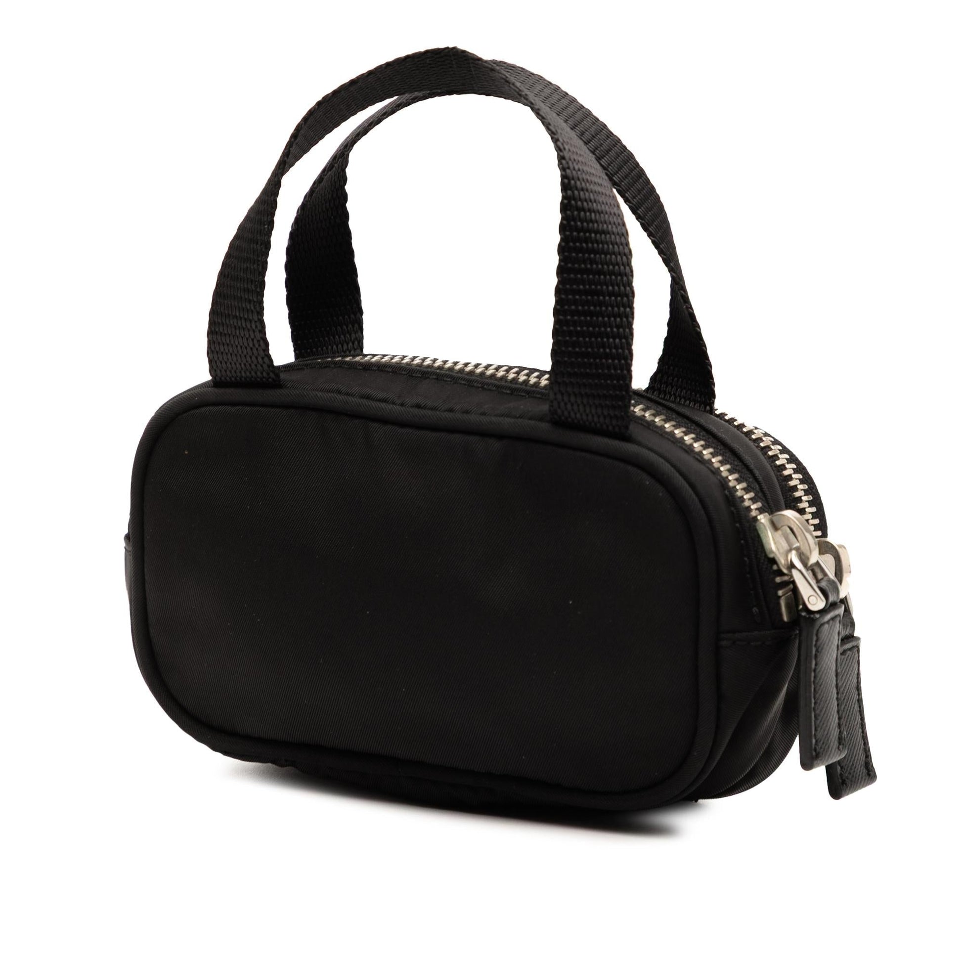 Prada Tessuto Double Handbag Mini Zip Satchel Bag