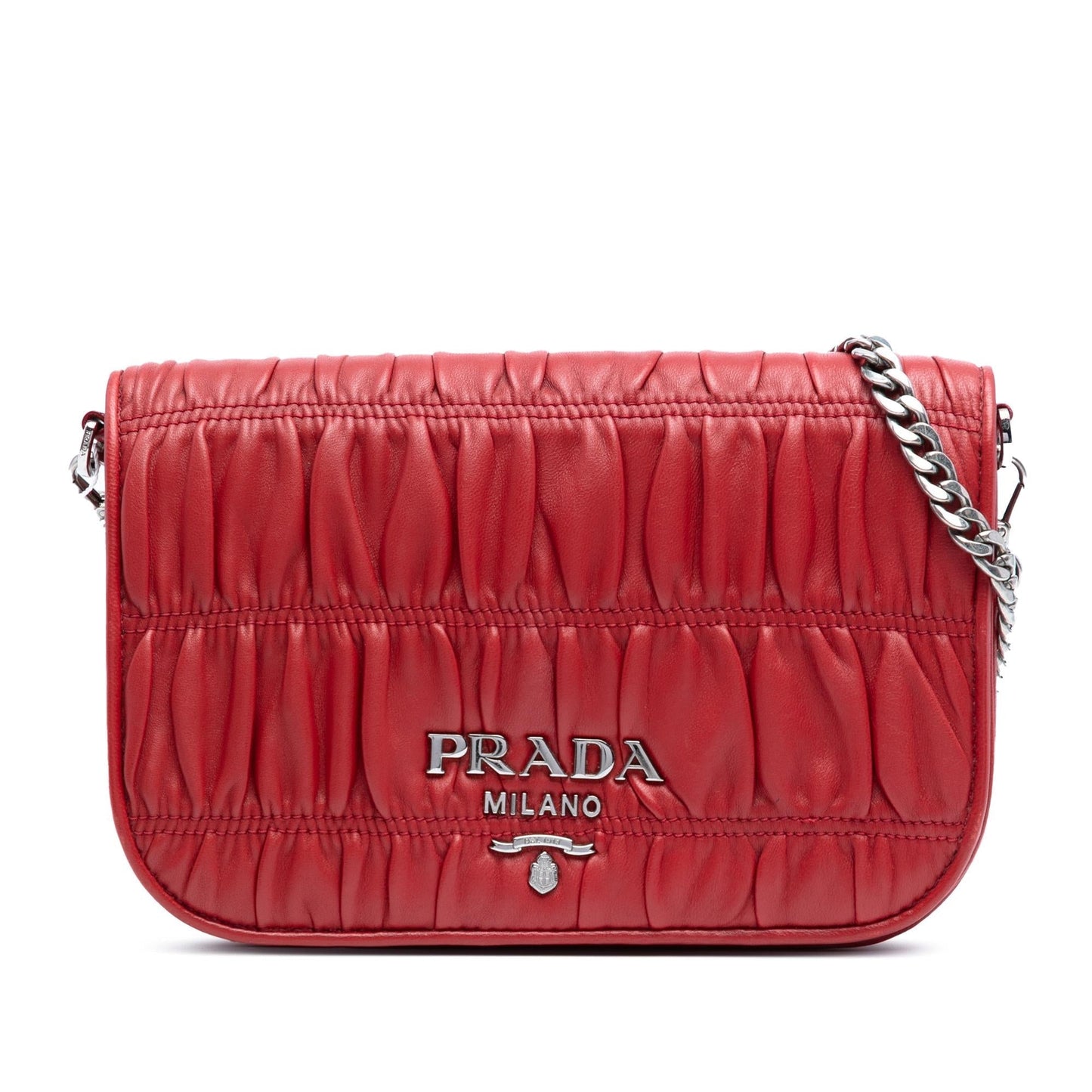 Prada Nappa Gaufre Bag Chain Flap Crossbody Bag