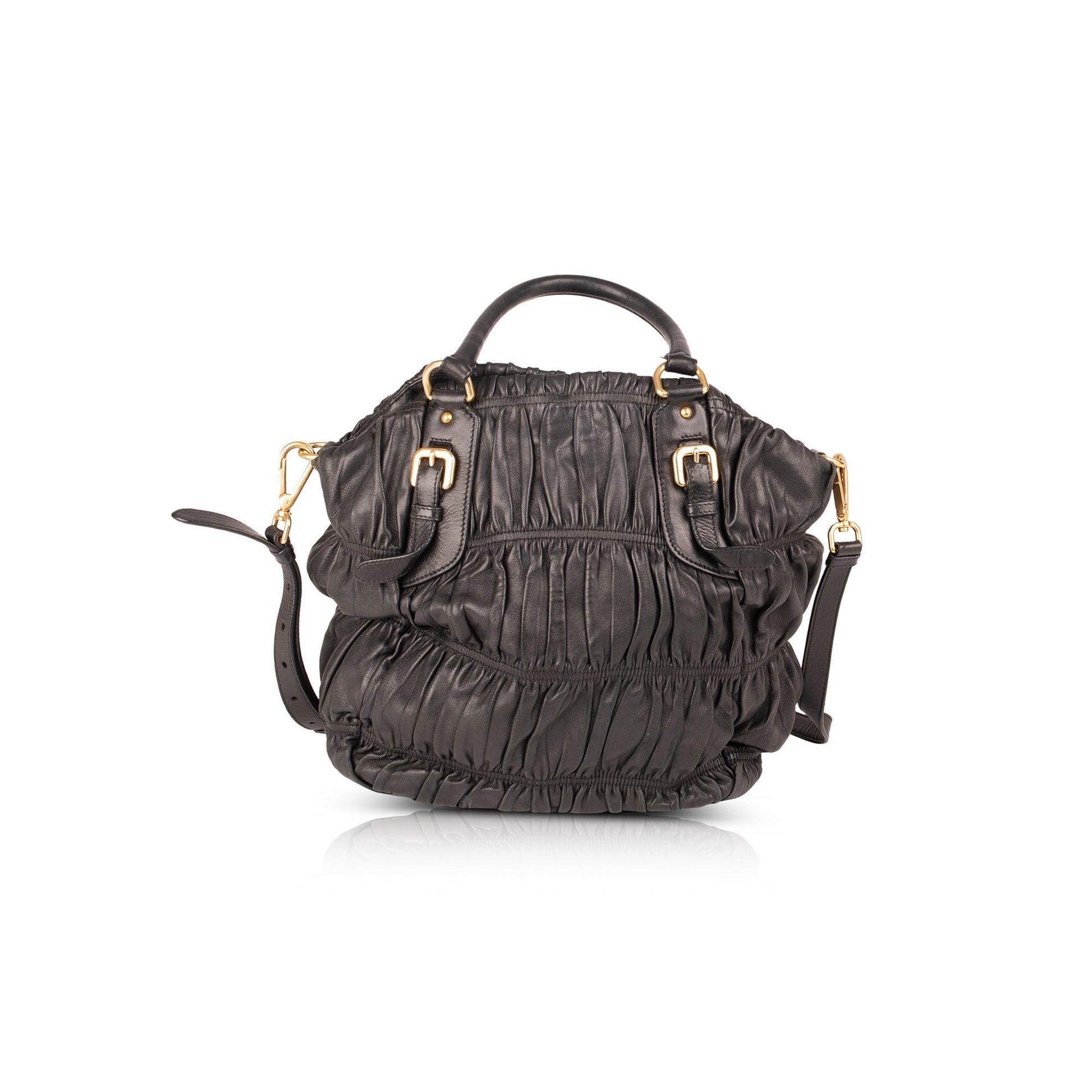 Prada Nappa Gaufre Satchel Handbag Travel Bag