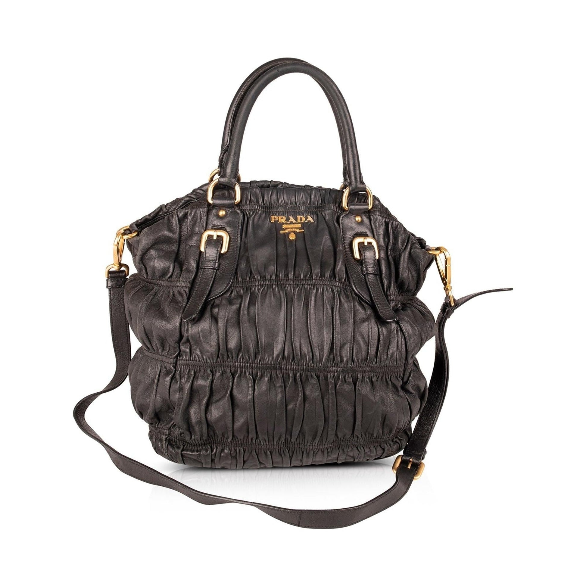 Prada Nappa Gaufre Satchel Handbag Travel Bag
