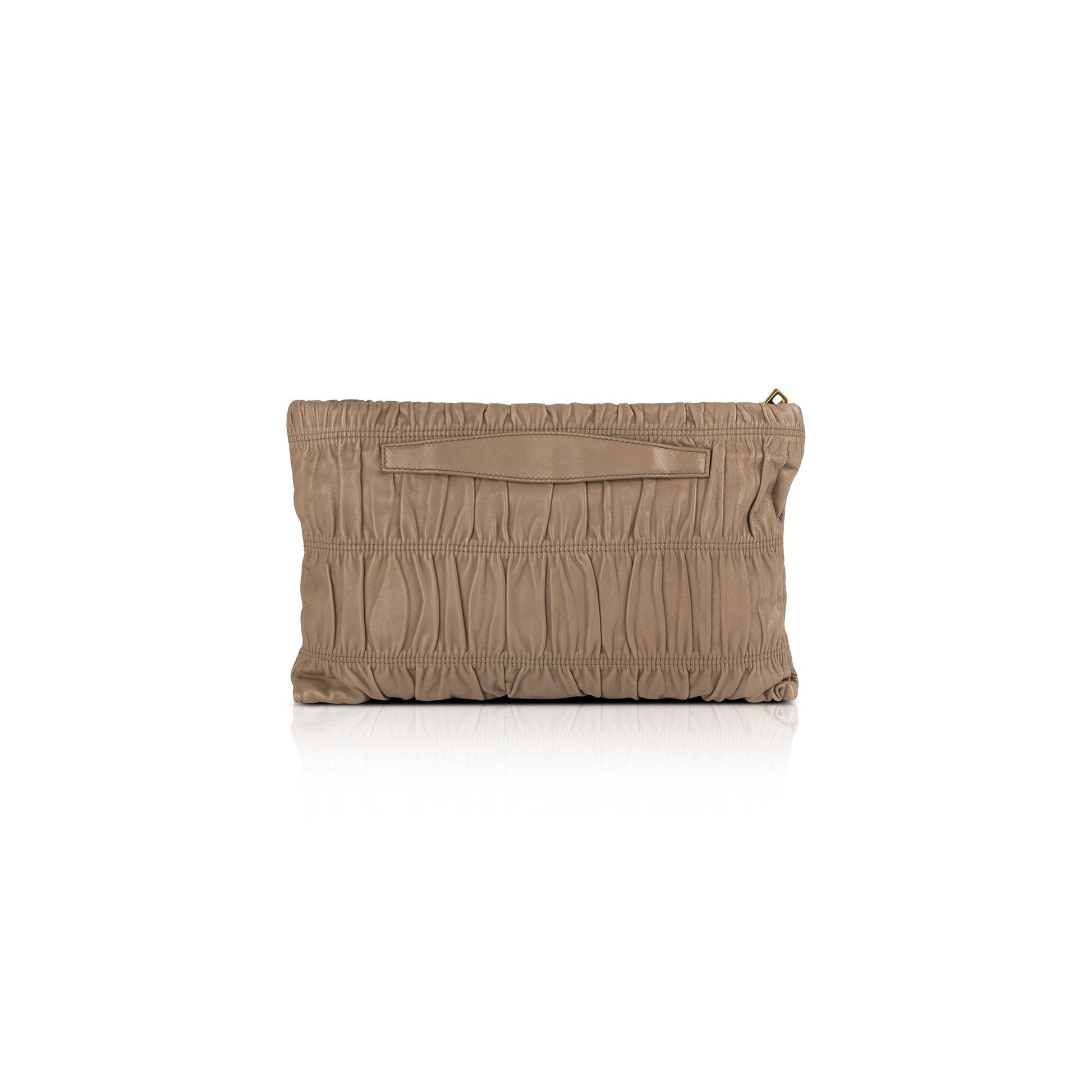 Prada Nappa Gaufre Zip Clutch Handbag Clutch Bag