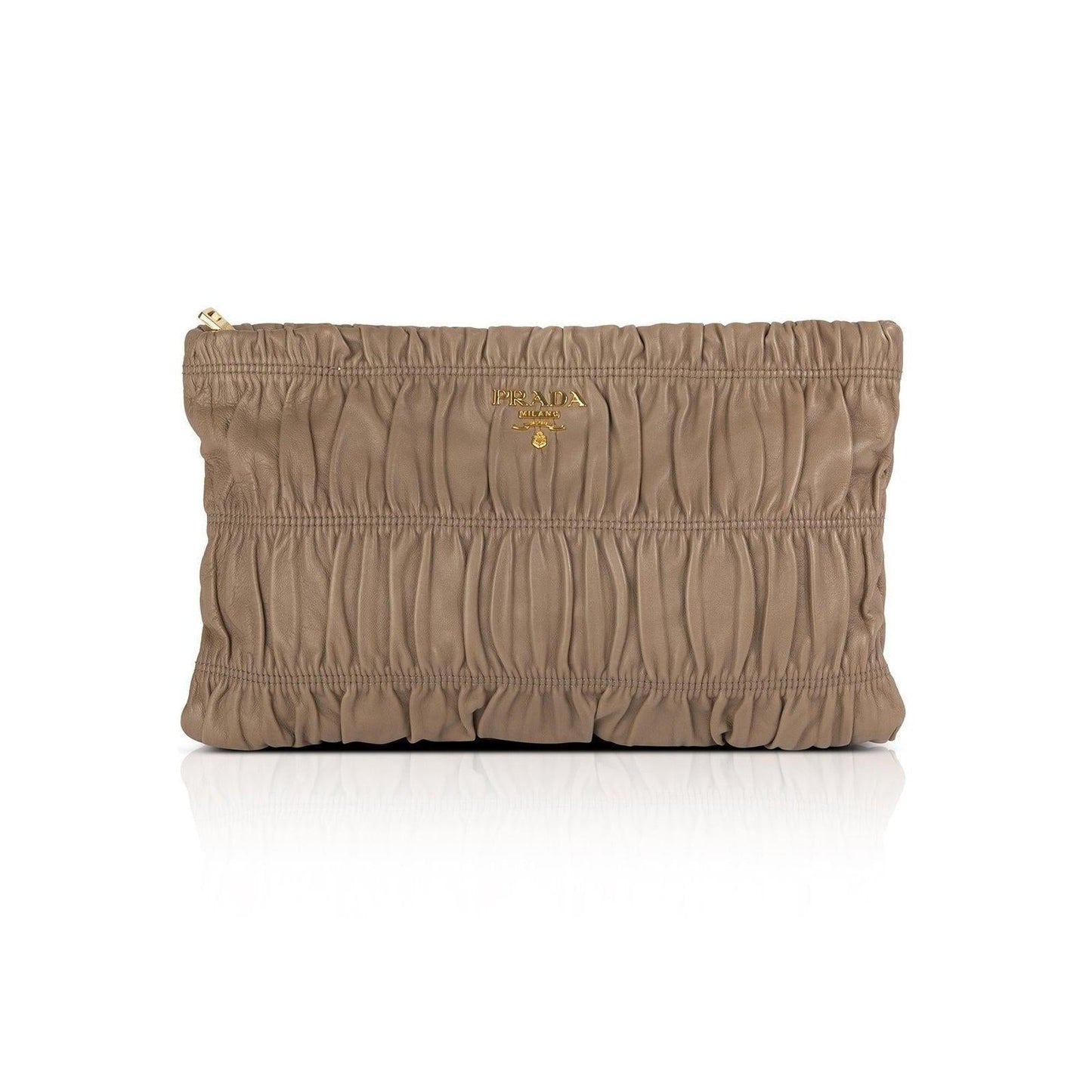 Prada Nappa Gaufre Zip Clutch Handbag Clutch Bag