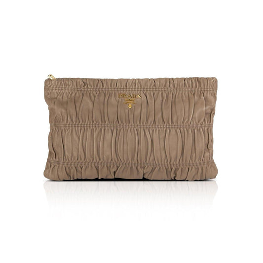 Prada Nappa Gaufre Zip Clutch Handbag Clutch Bag