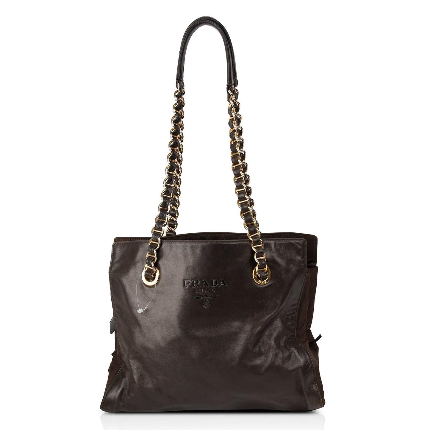 Prada Nappa & Tessuto Catena Bag Leather Nylon Travel Bag