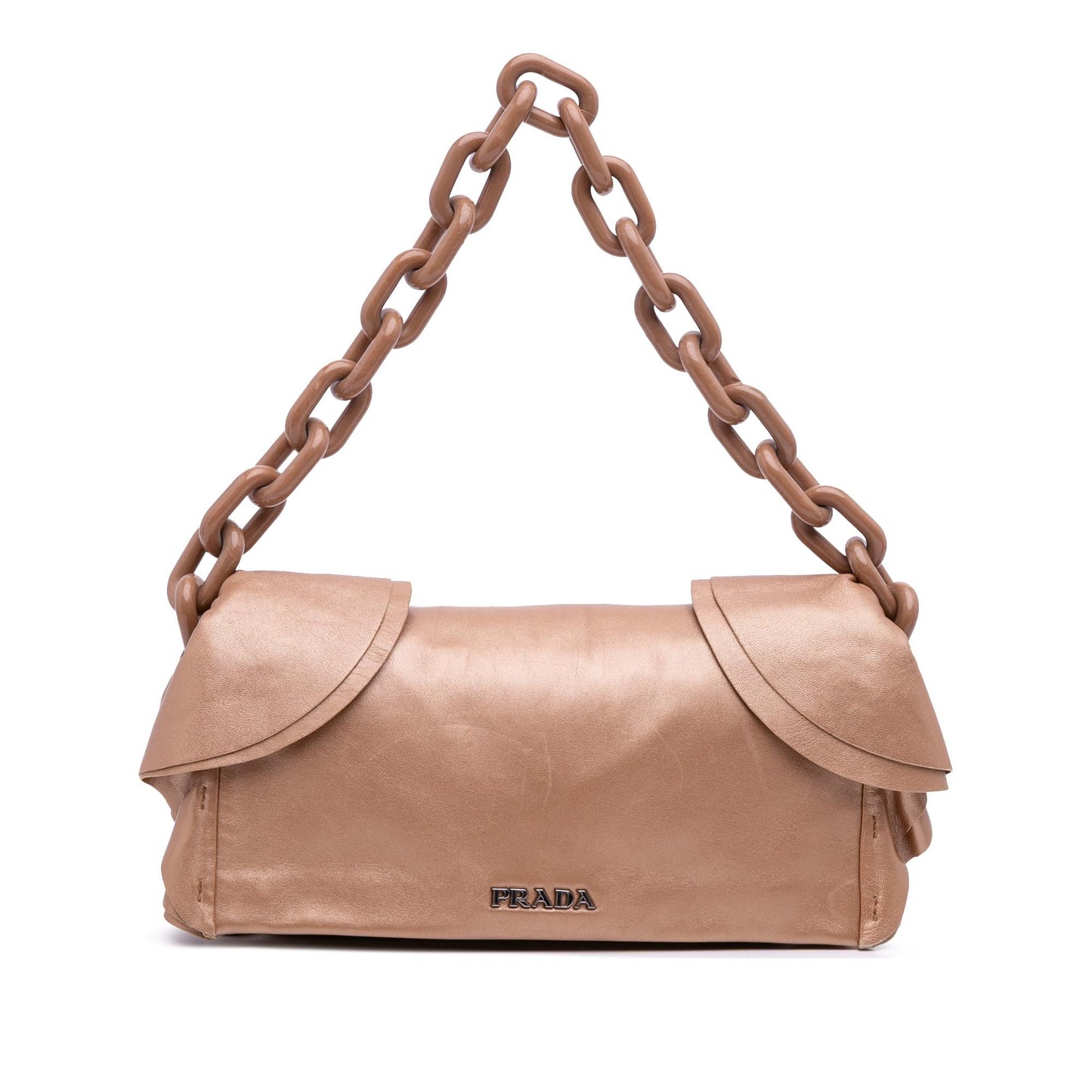 Prada Nappa Ruffle Resin Shoulder Bag Chain