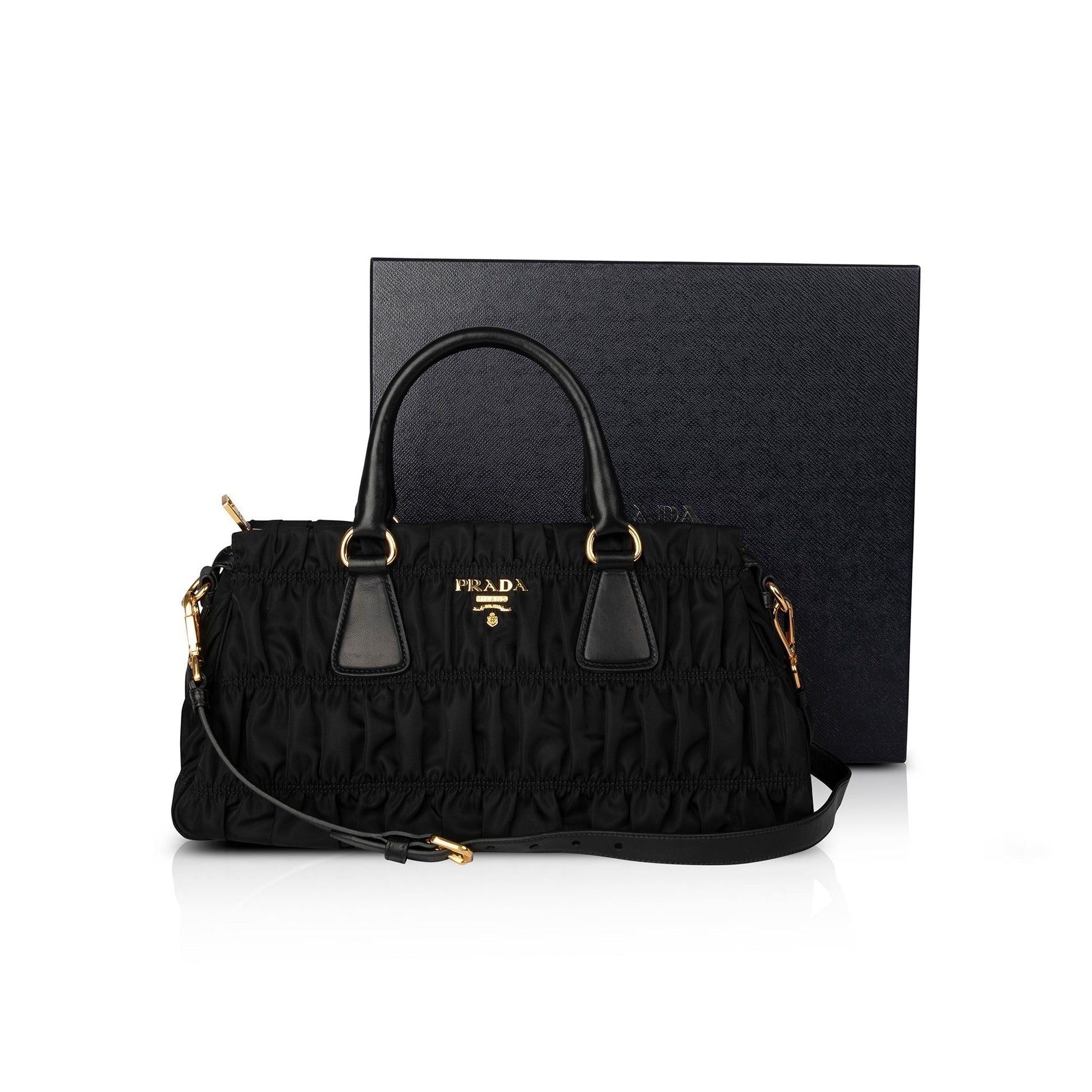 Prada Nappa Trimmed Tessuto Gaufre Tote Handbag Tote Bag