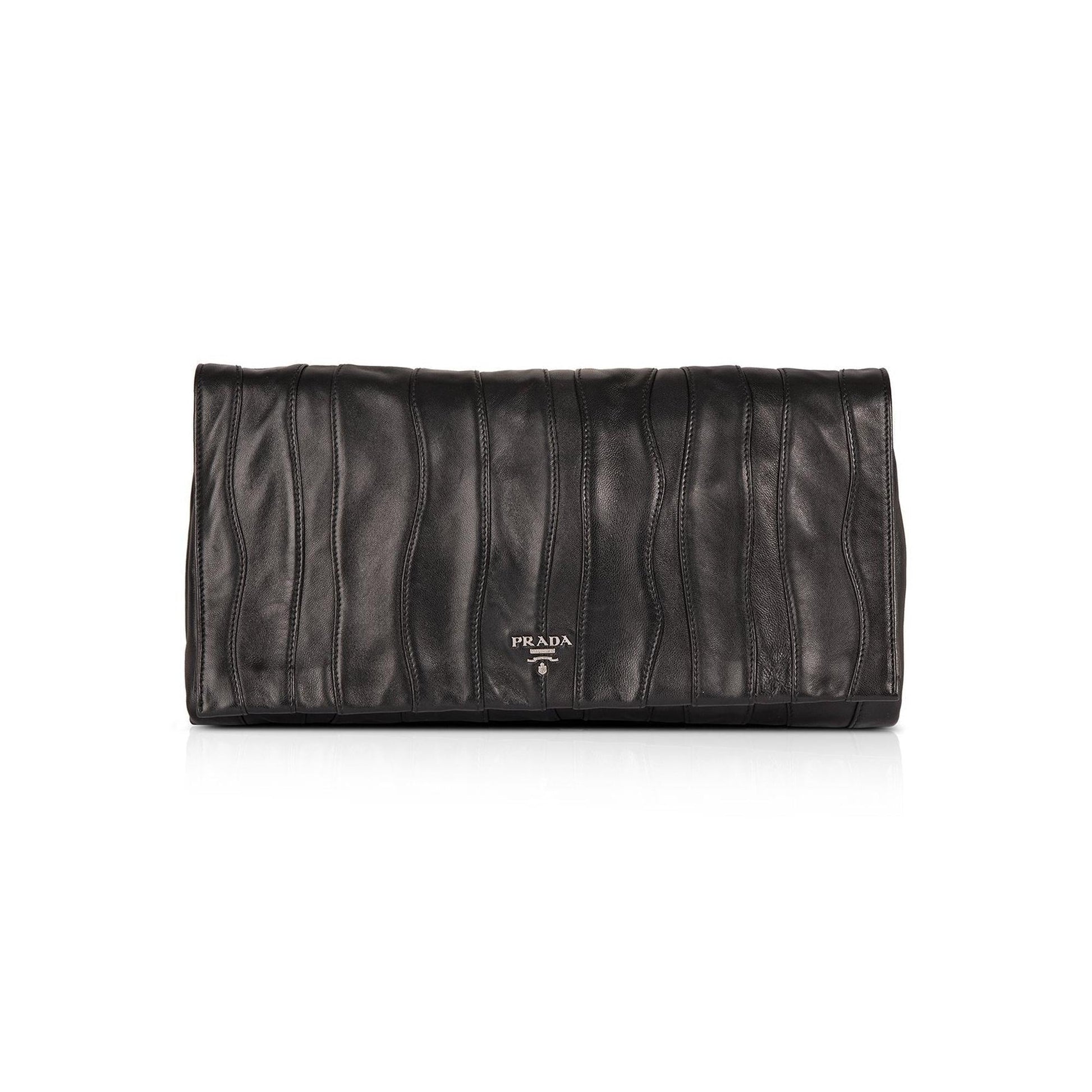 Prada Nappa Waves Clutch Handbag Clutch Bag