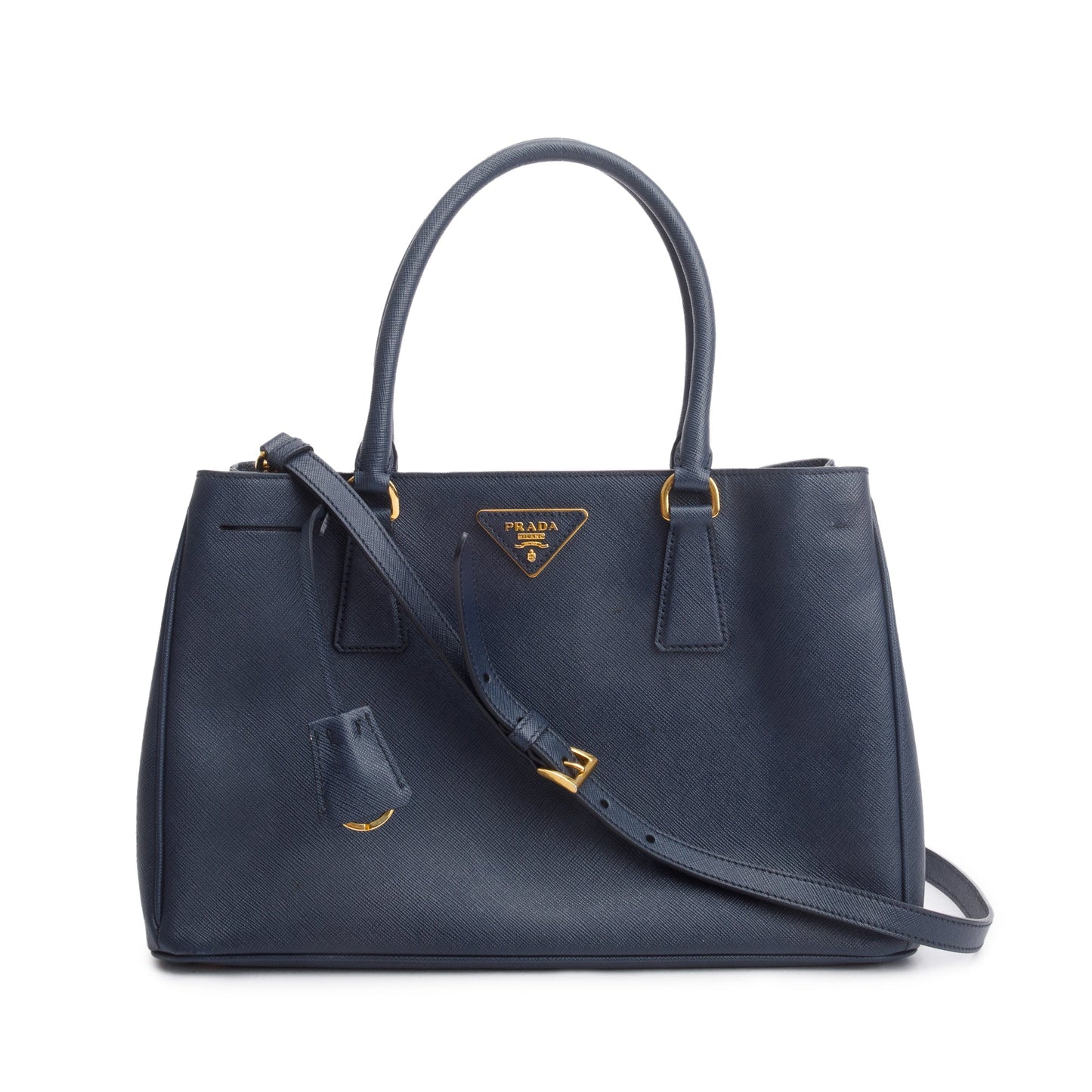 Prada Lux Galleria Tote Saffiano Navy Medium Tote Bag