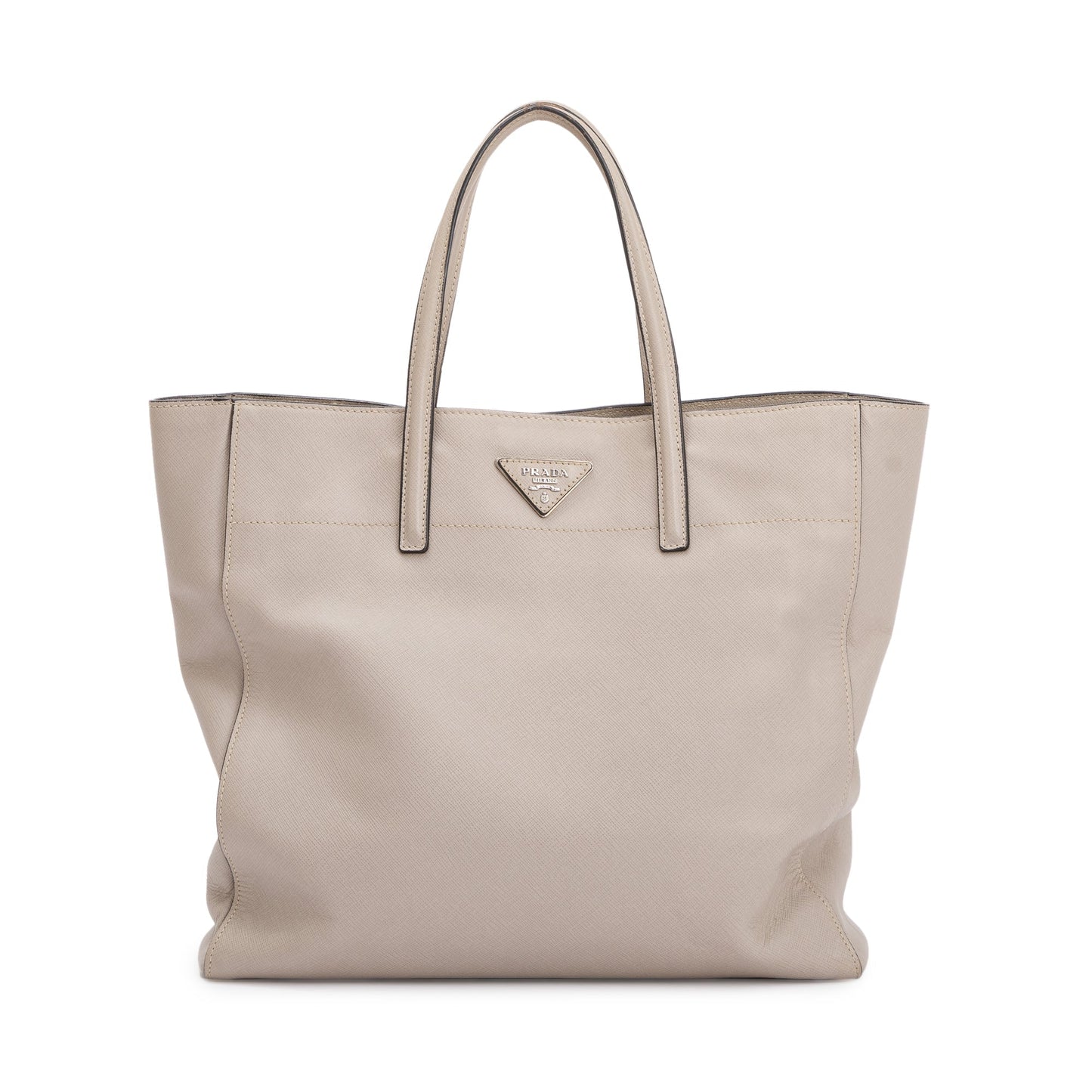 Prada Neutral Saffiano Soft Tote Handbag Leather Tote Bag