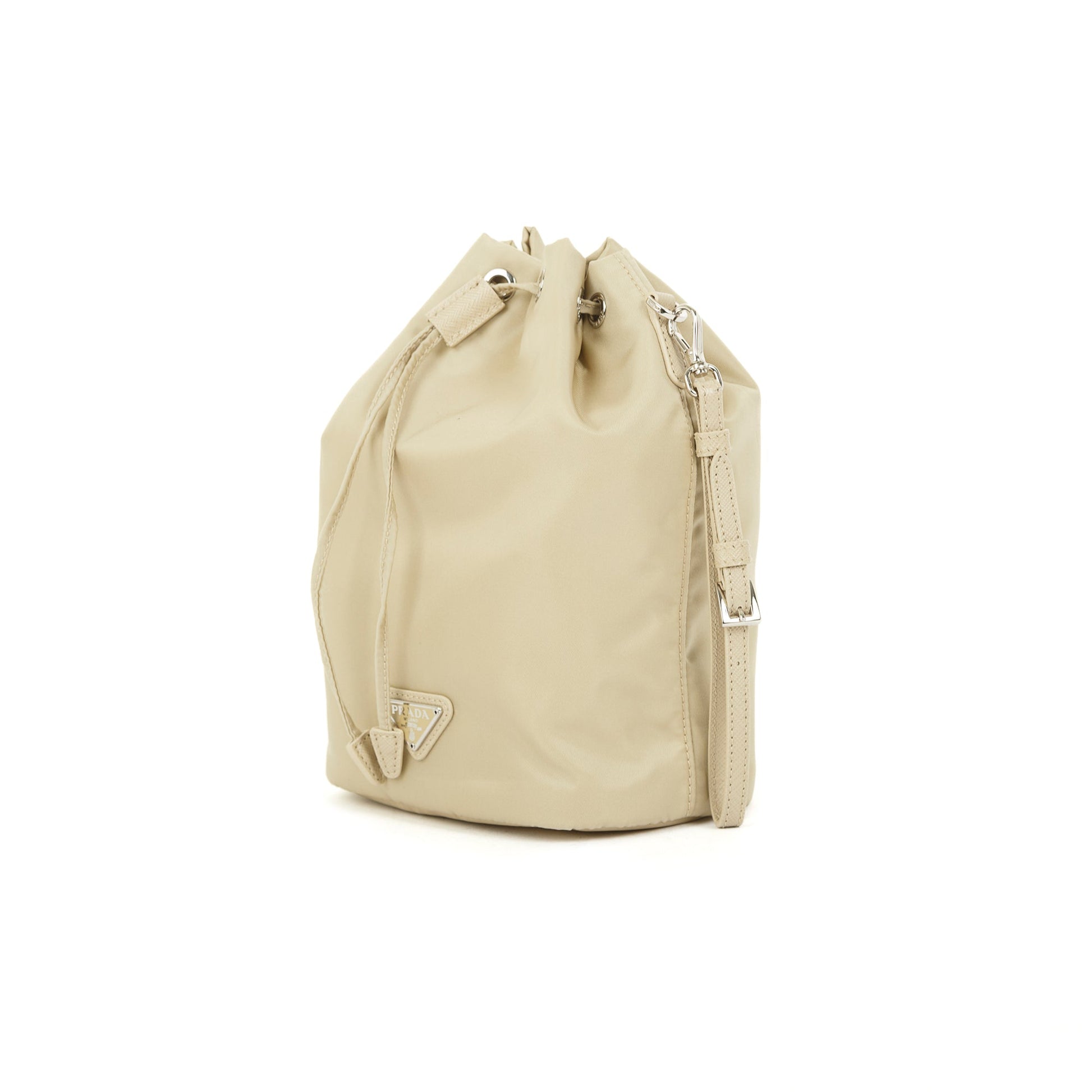 Prada Wristlet Pouch Handbag Nylon Mini Bucket Bag