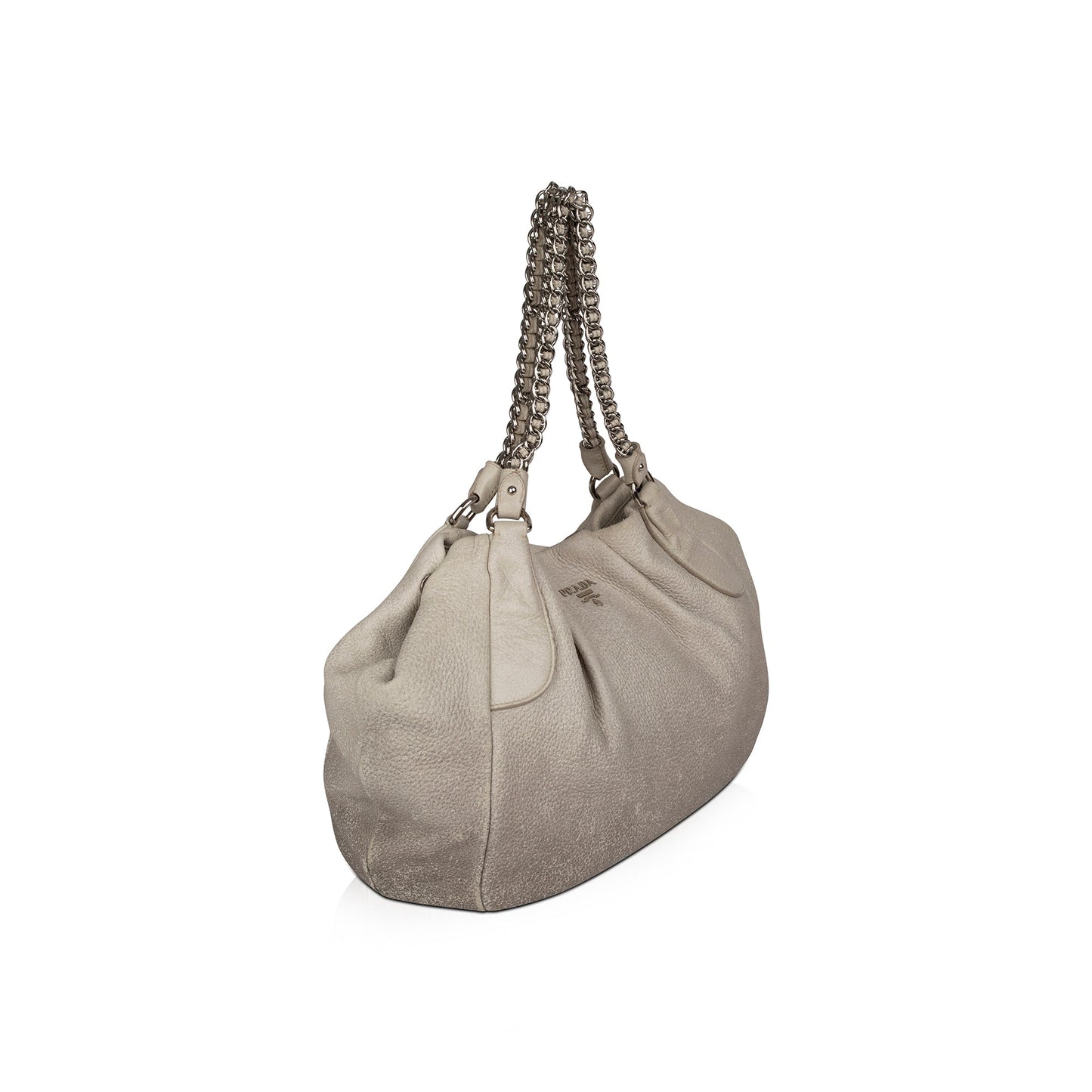 Prada Ombre Cervo Lux Hobo Handbag Chain Travel Bag