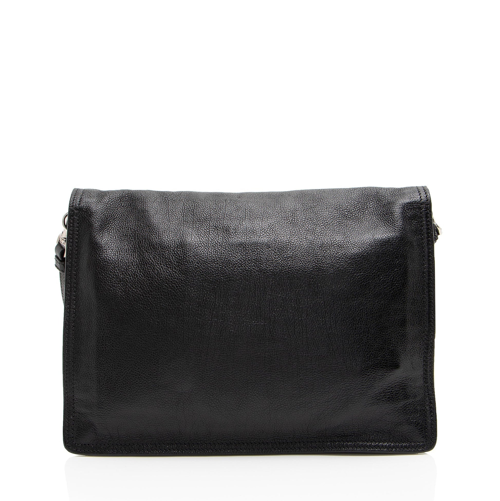 Prada Ombre Glace Calf Etiquette Messenger Flap Shoulder Bag