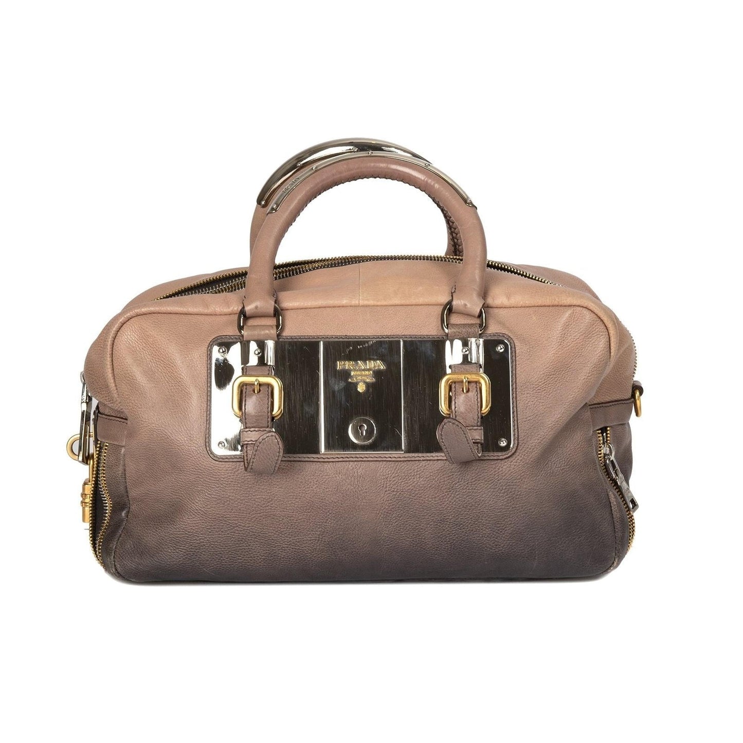 Prada Ombre Glace Zippers Bauletto Bag Travel Bag