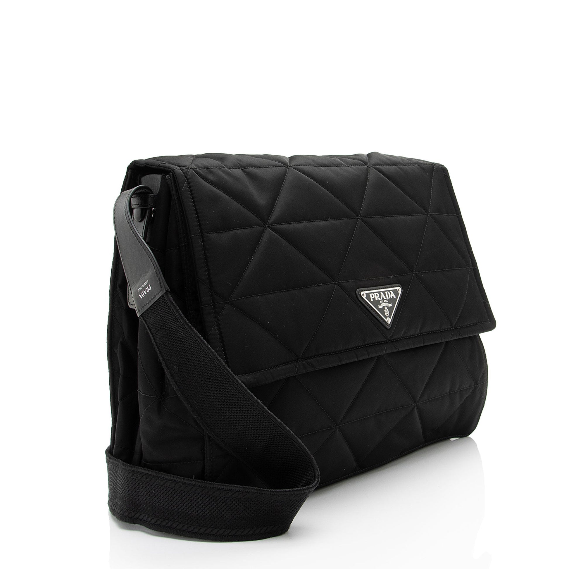 Prada Padded Re Messenger Nylon Flap Shoulder Bag
