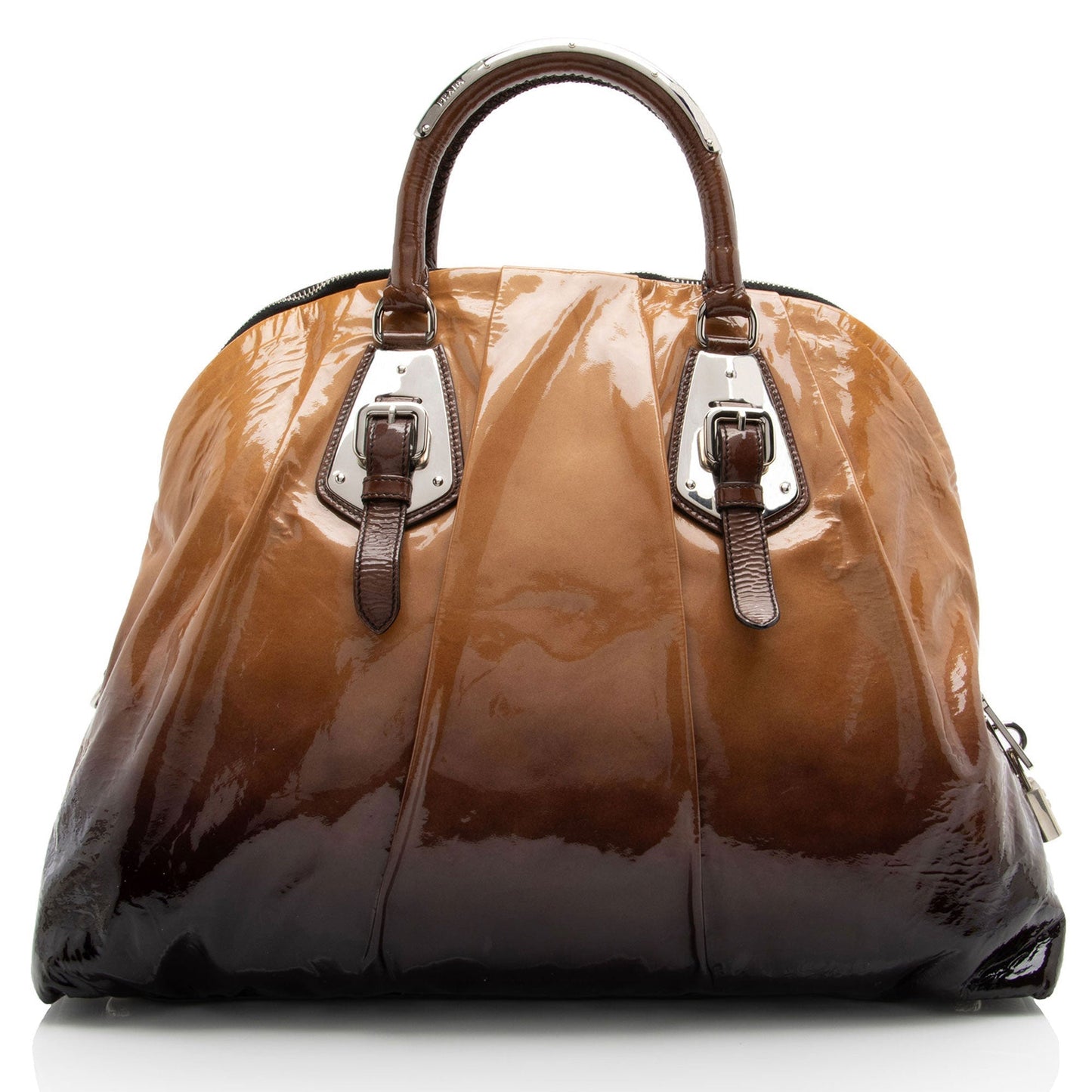 Prada Ombre Dome Satchel Shf Alsipx Leather Patent Satchel Bag