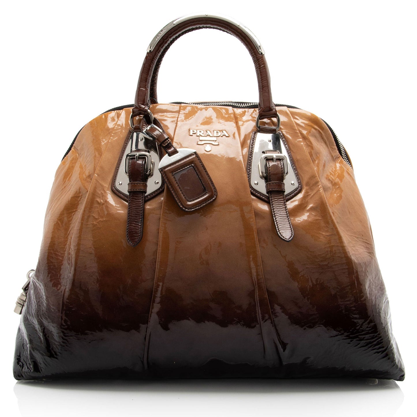 Prada Ombre Dome Satchel Shf Alsipx Leather Patent Satchel Bag