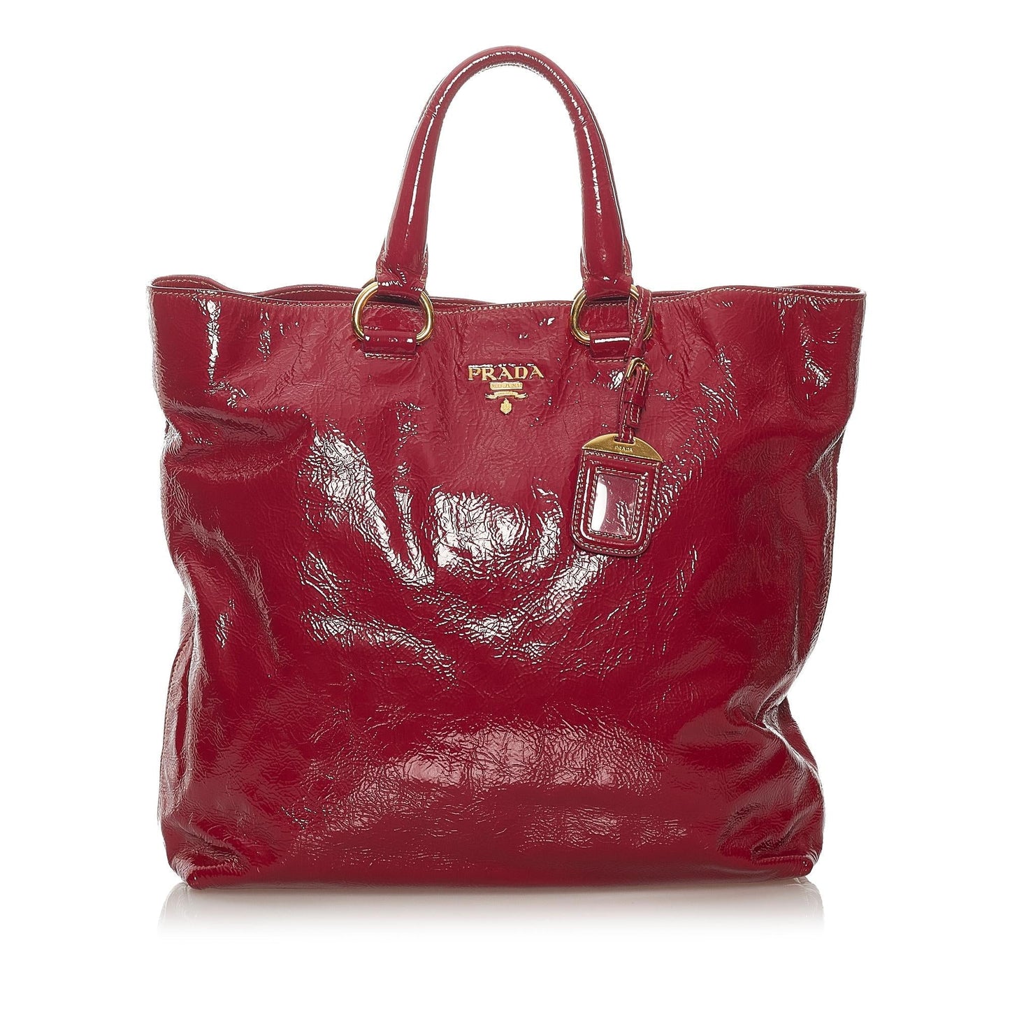 Prada Satchel Shg Leather Patent Satchel Bag