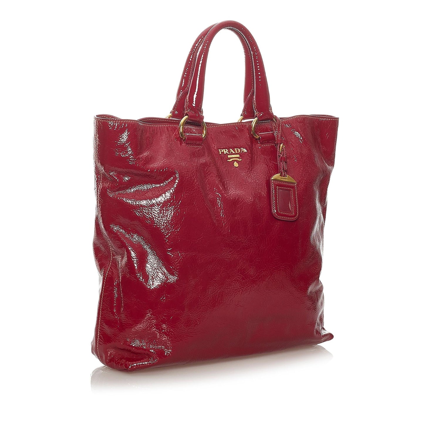 Prada Satchel Shg Leather Patent Satchel Bag