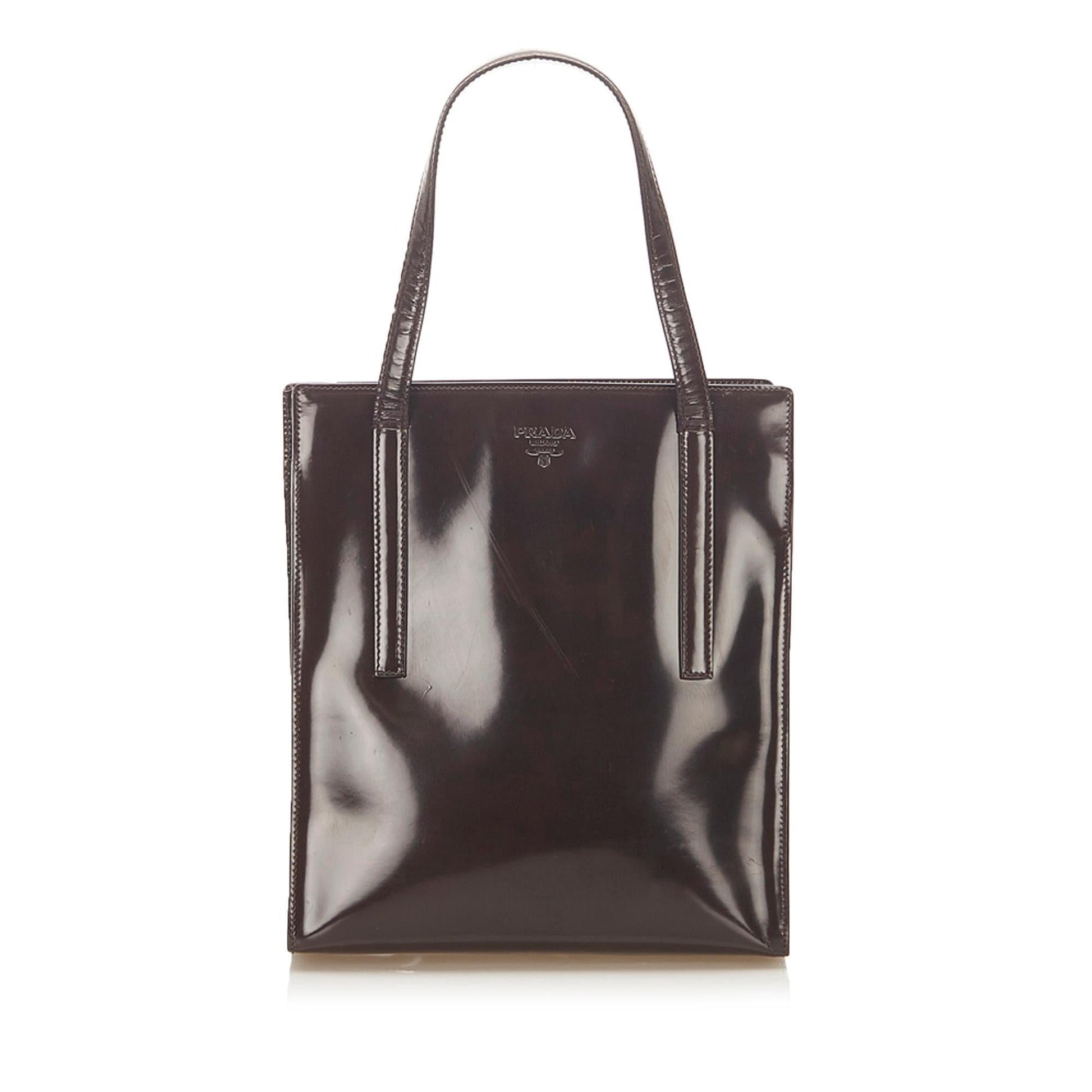 Prada Tote Bag Leather Patent