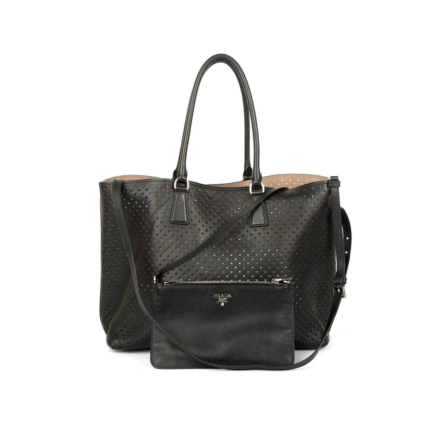 Prada Perforated Scamosciato Tote Handbag Tote Bag