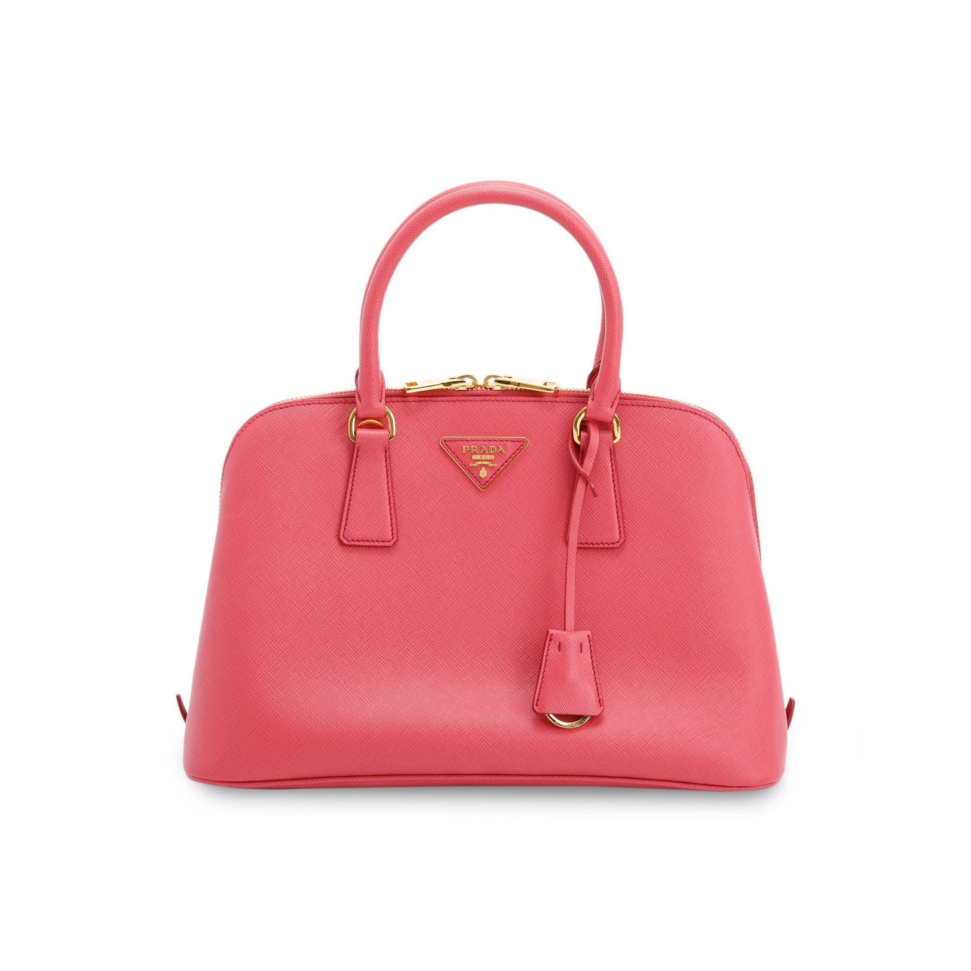 Prada Saffiano Lux Promenade Tote Handbag Pink Medium Tote Bag