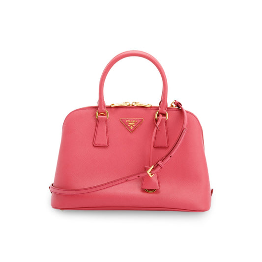 Prada Saffiano Lux Promenade Tote Handbag Pink Medium Tote Bag