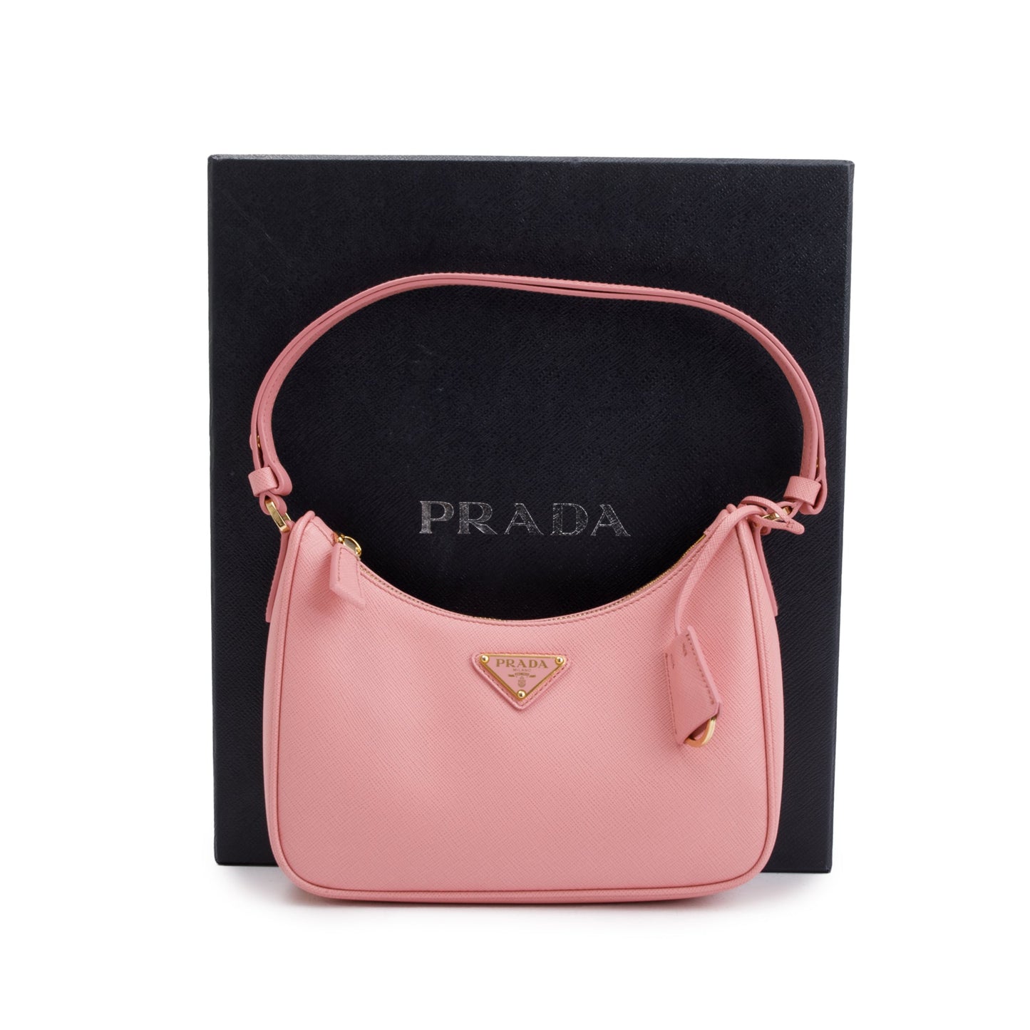 Prada Re Edition Saffiano Bag Leather Pink Travel Bag