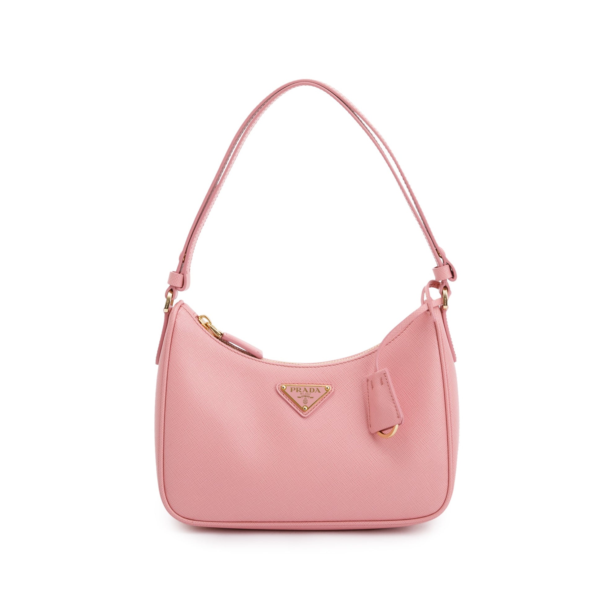 Prada Re Edition Saffiano Bag Leather Pink Travel Bag
