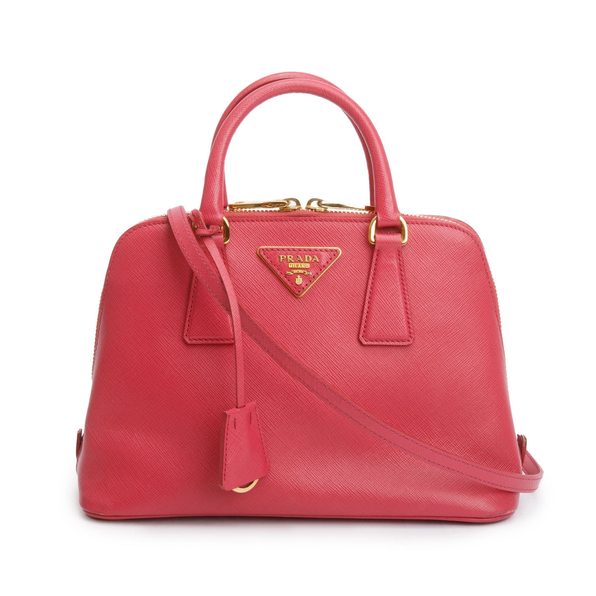 Prada Lux Promenade Tote Saffiano Pink Small Tote Bag