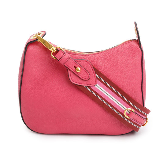 Prada Vitello Phenix Crossbody Bag Pink Logo