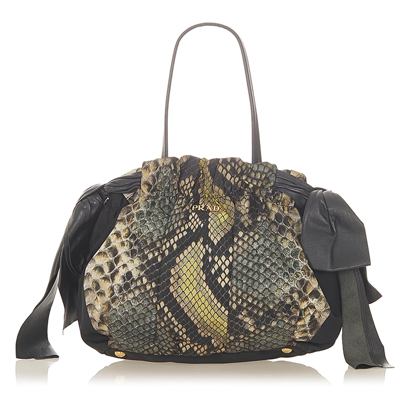 Prada Pitone Bow Tote Bag