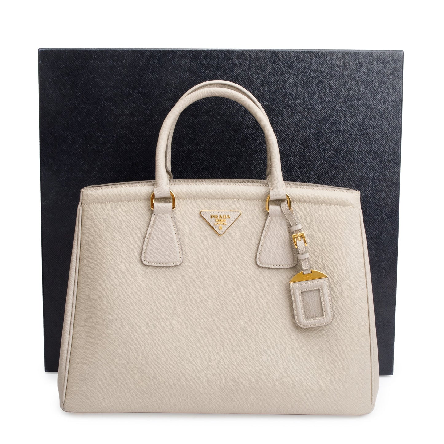 Prada Pomice Saffiano Parabole Tote Handbag Leather Tote Bag