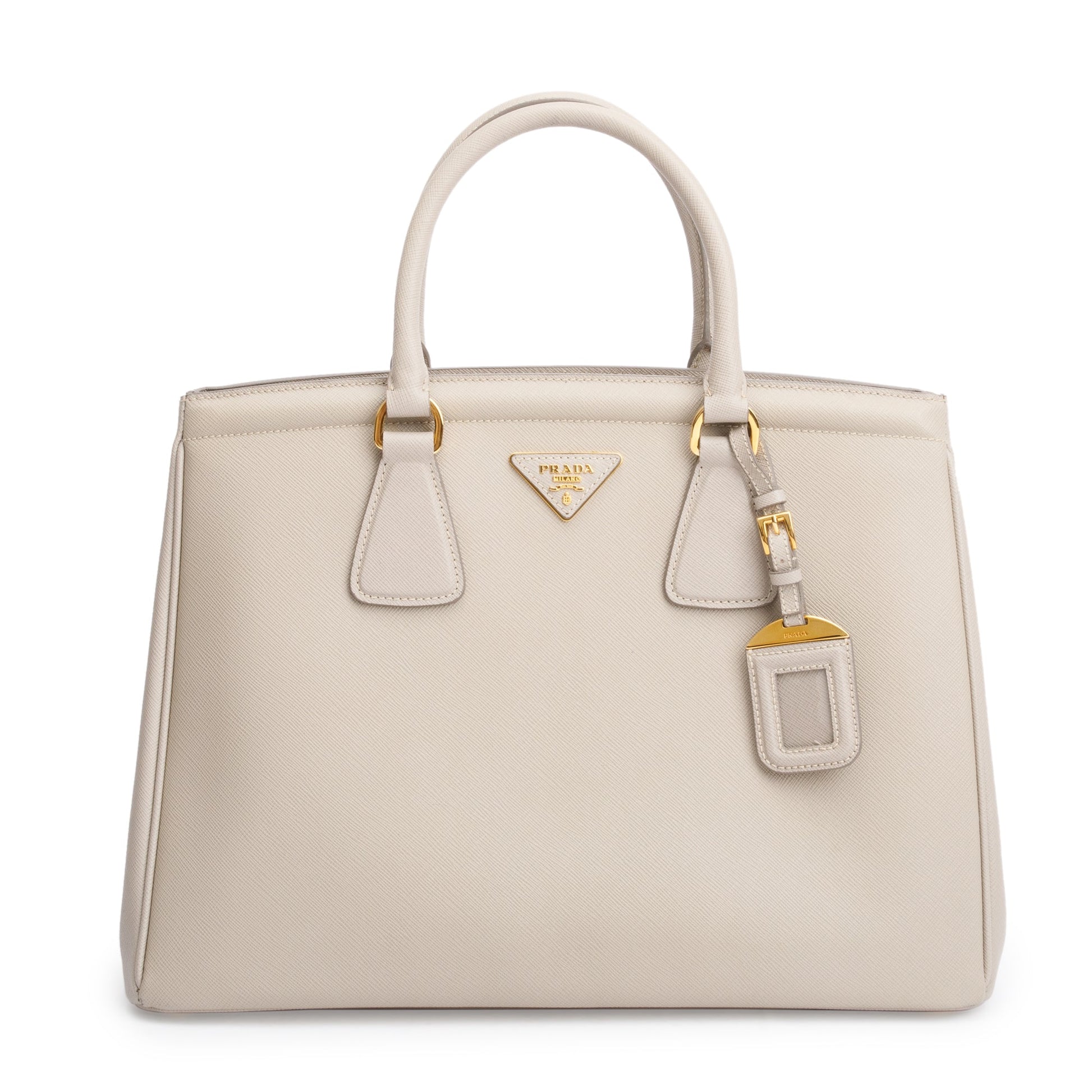 Prada Pomice Parabole Tote Leather Saffiano Tote Bag