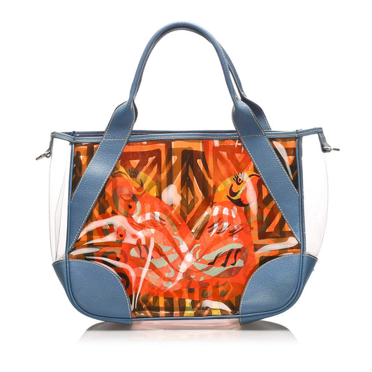 Prada Printed Vinyl Tote Bag