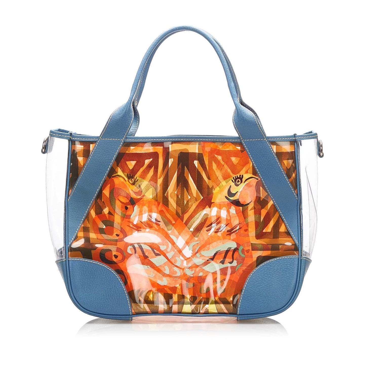 Prada Printed Vinyl Tote Bag Bag Shg 15799