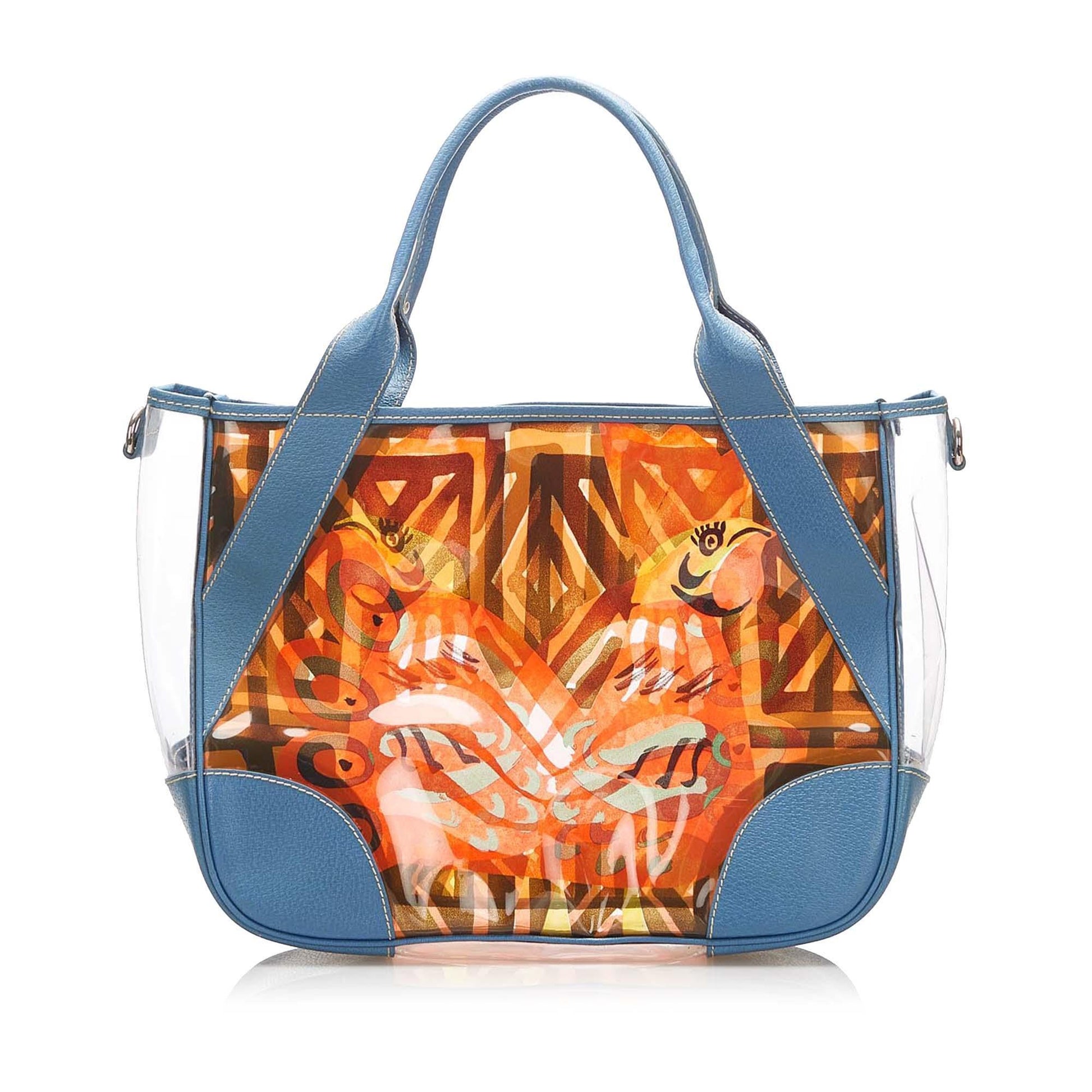 Prada Printed Vinyl Tote Bag Bag Shg 15799