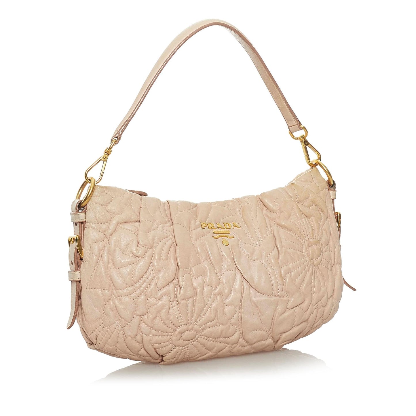 Prada Handbag Shg Leather Quilted Satchel Bag