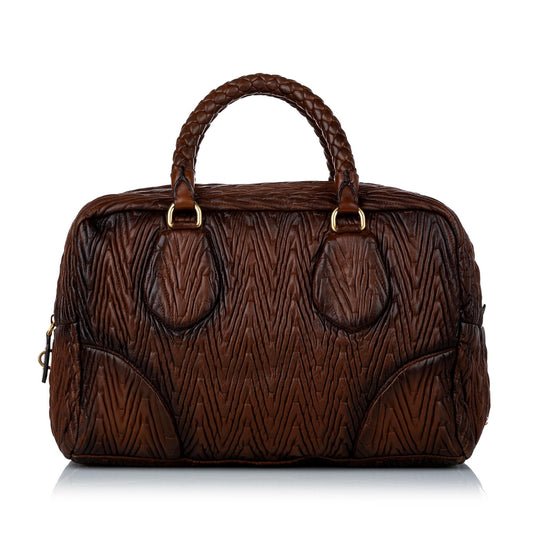Prada Handbag Shg Leather Quilted Satchel Bag Handbag Shg 29507