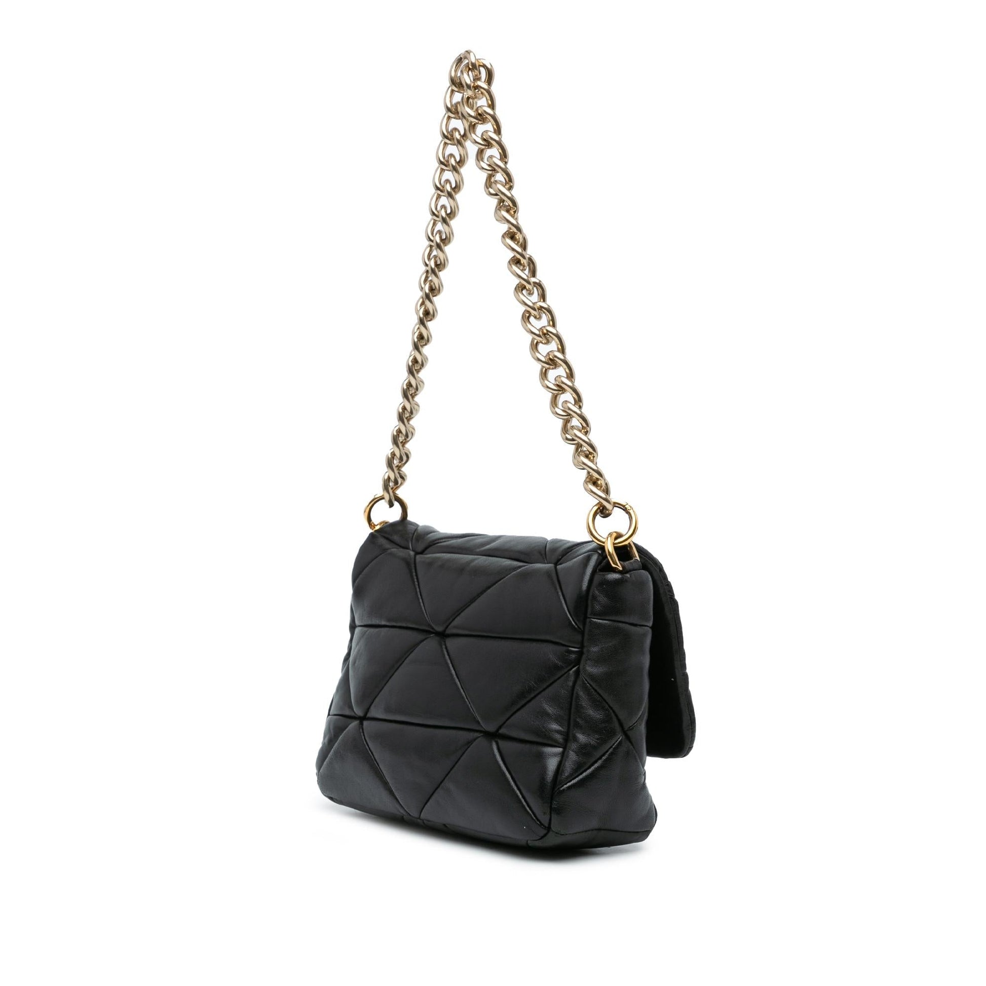 Prada Nappa Re Triangle Patchwork System Satchel Shg Dkyzlx Nylon Quilted Flap Satchel Bag