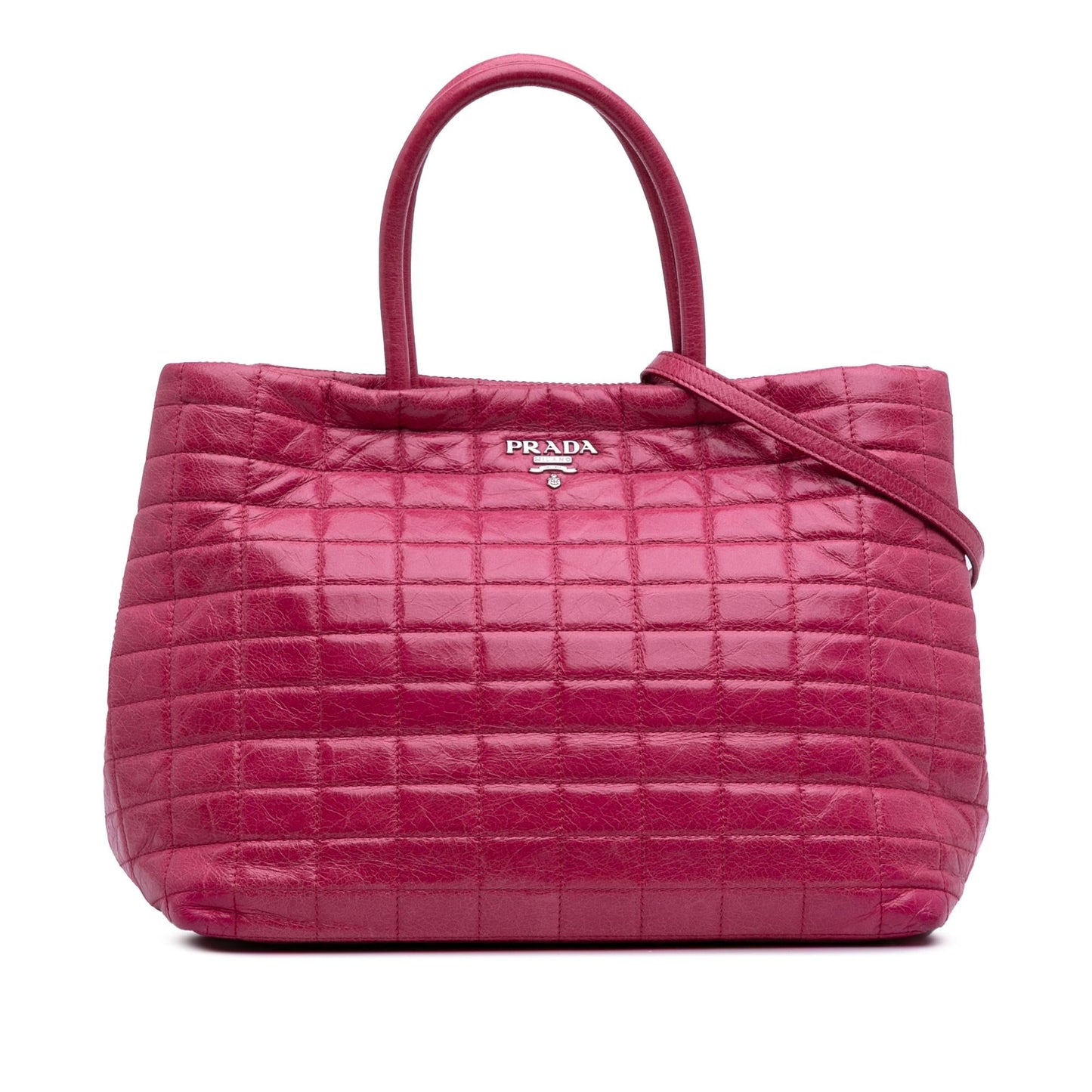 Prada Nappa Satchel Quilted Satchel Bag